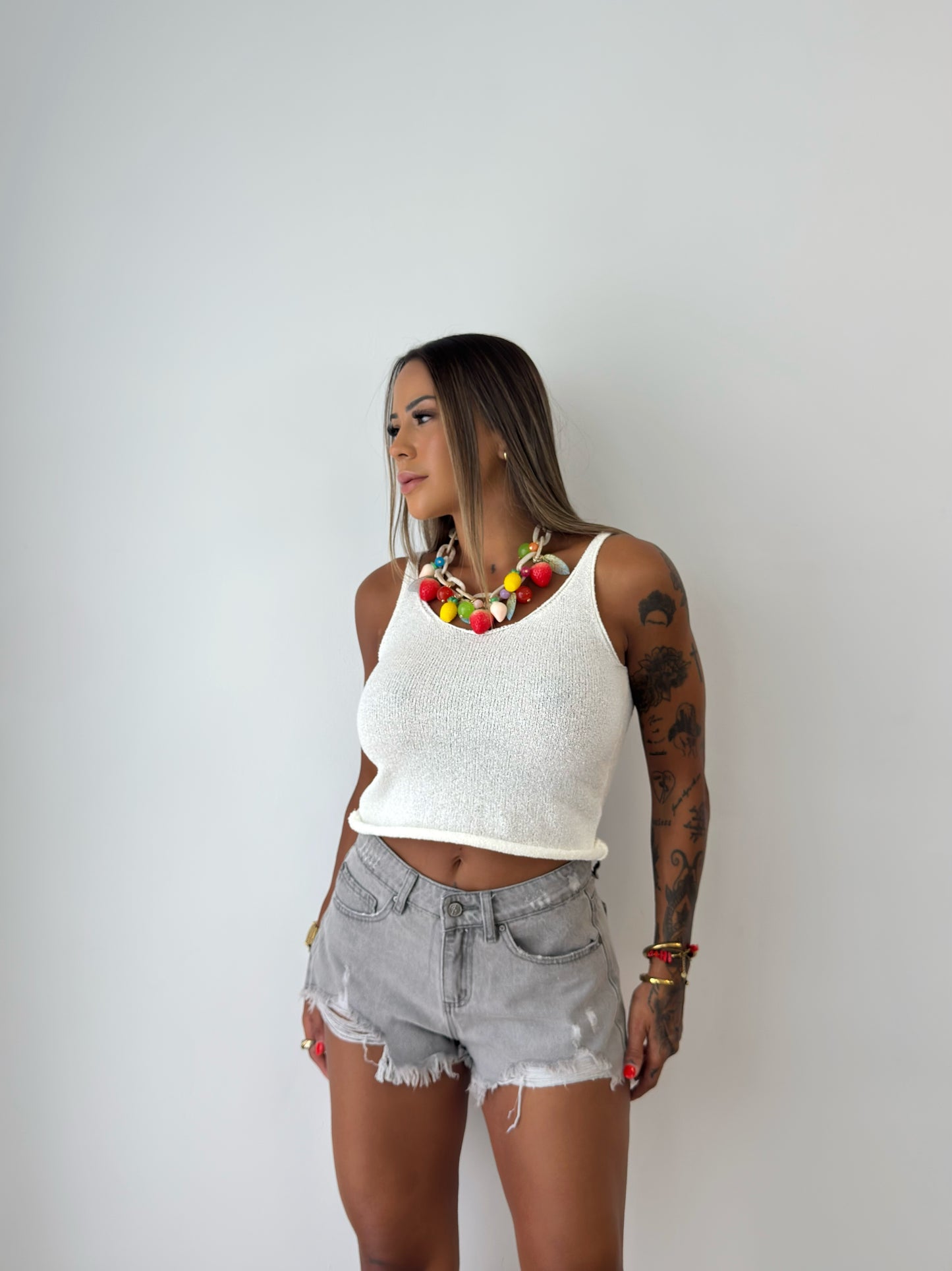 TOP TRICOT BLANC