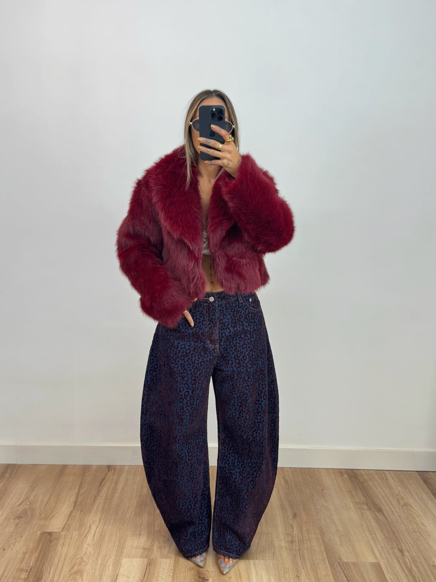 JEANS PREMIUM BALLOON LEOPARD