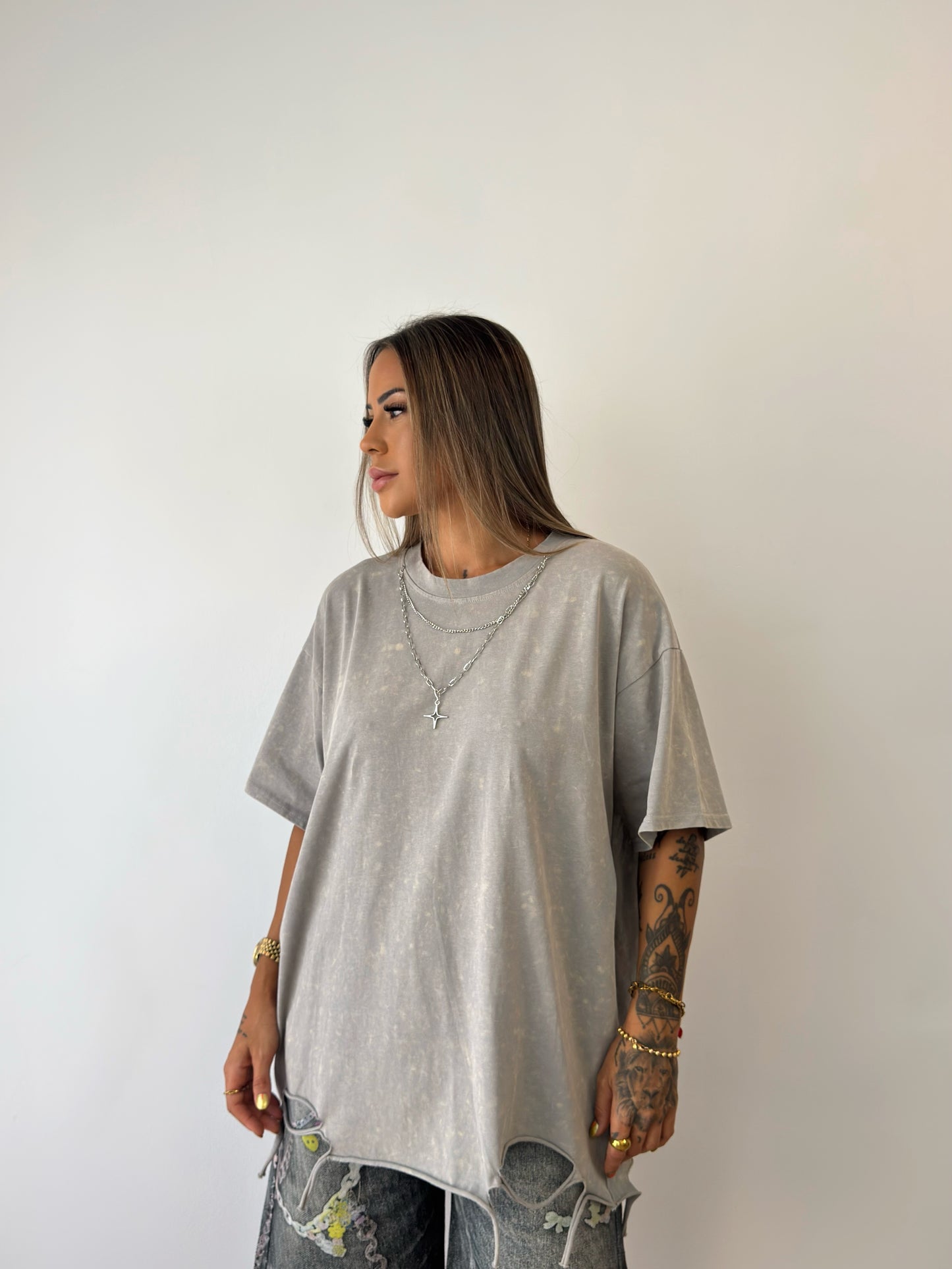 CAMISETA OVER WASH BROKEN