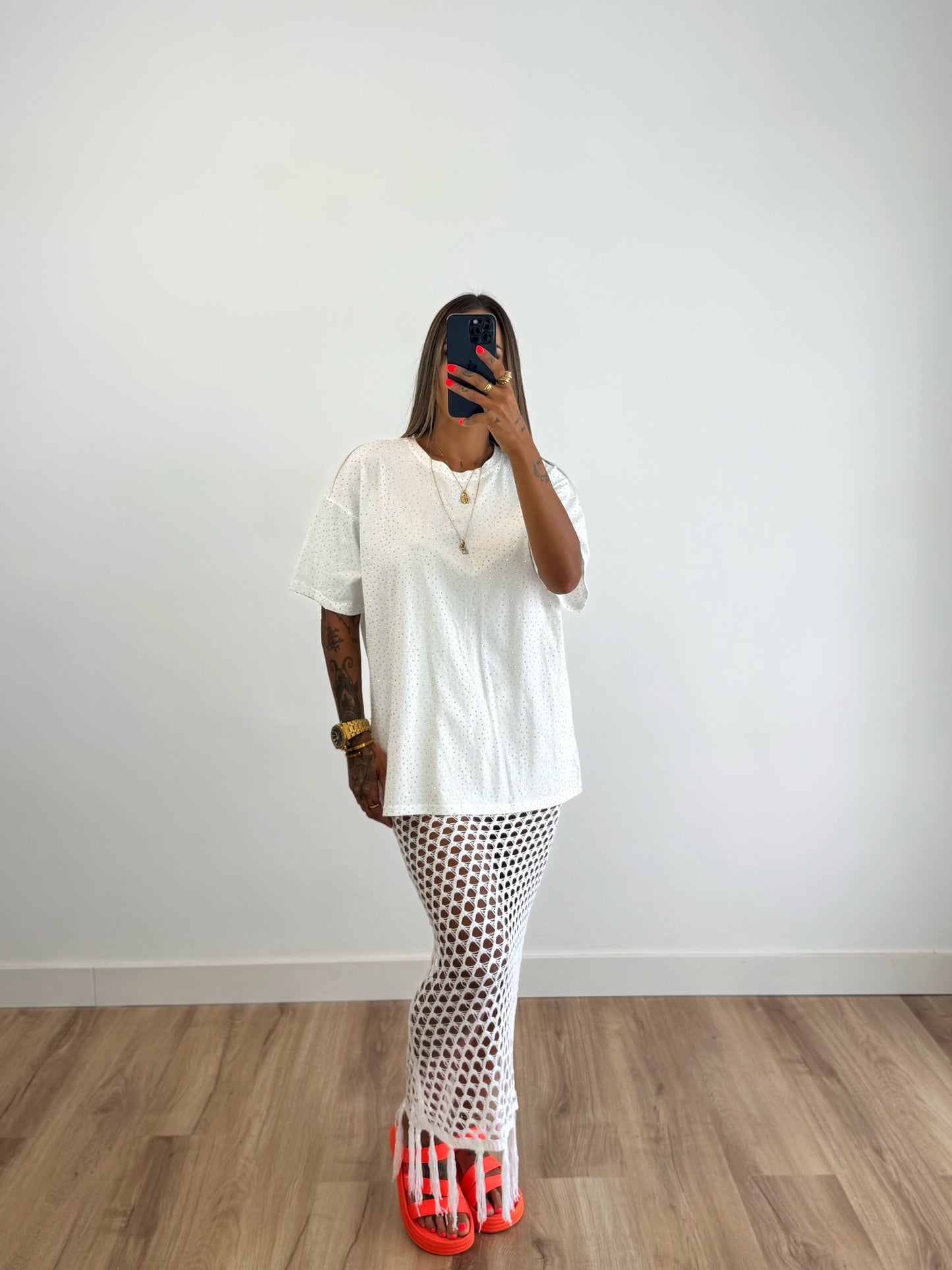 FALDA CROCHÉ MARA WHITE