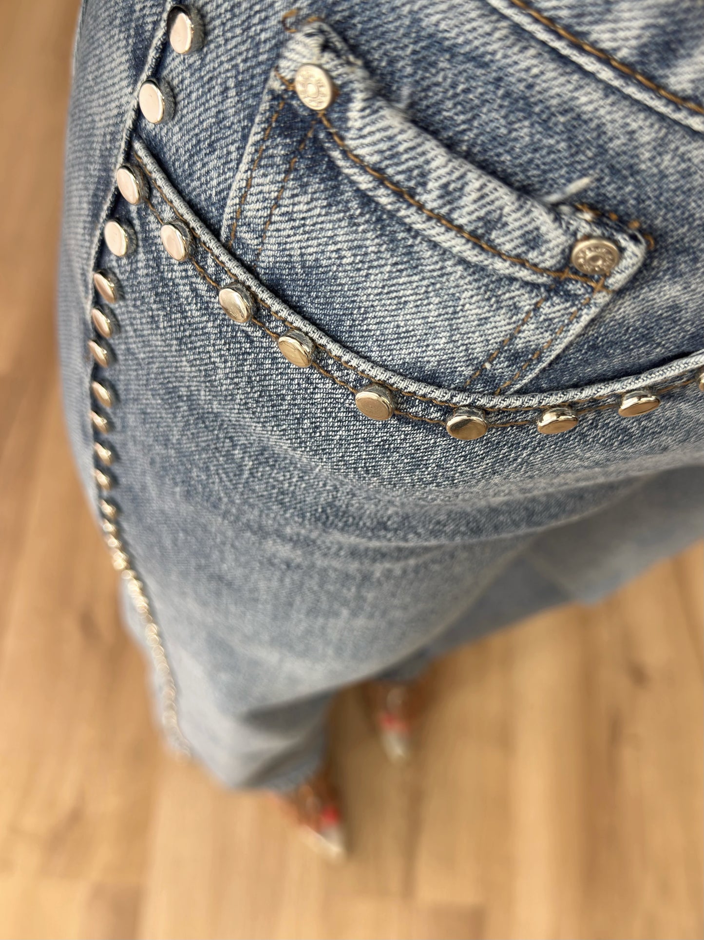 JEANS TACHAS BLUE