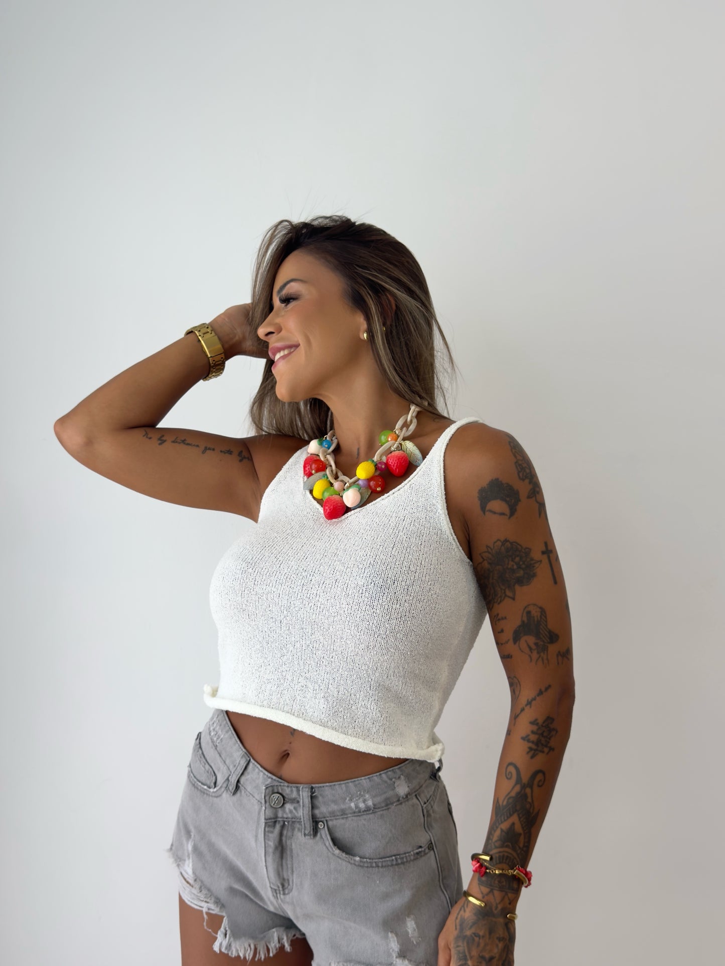 TOP TRICOT BLANC