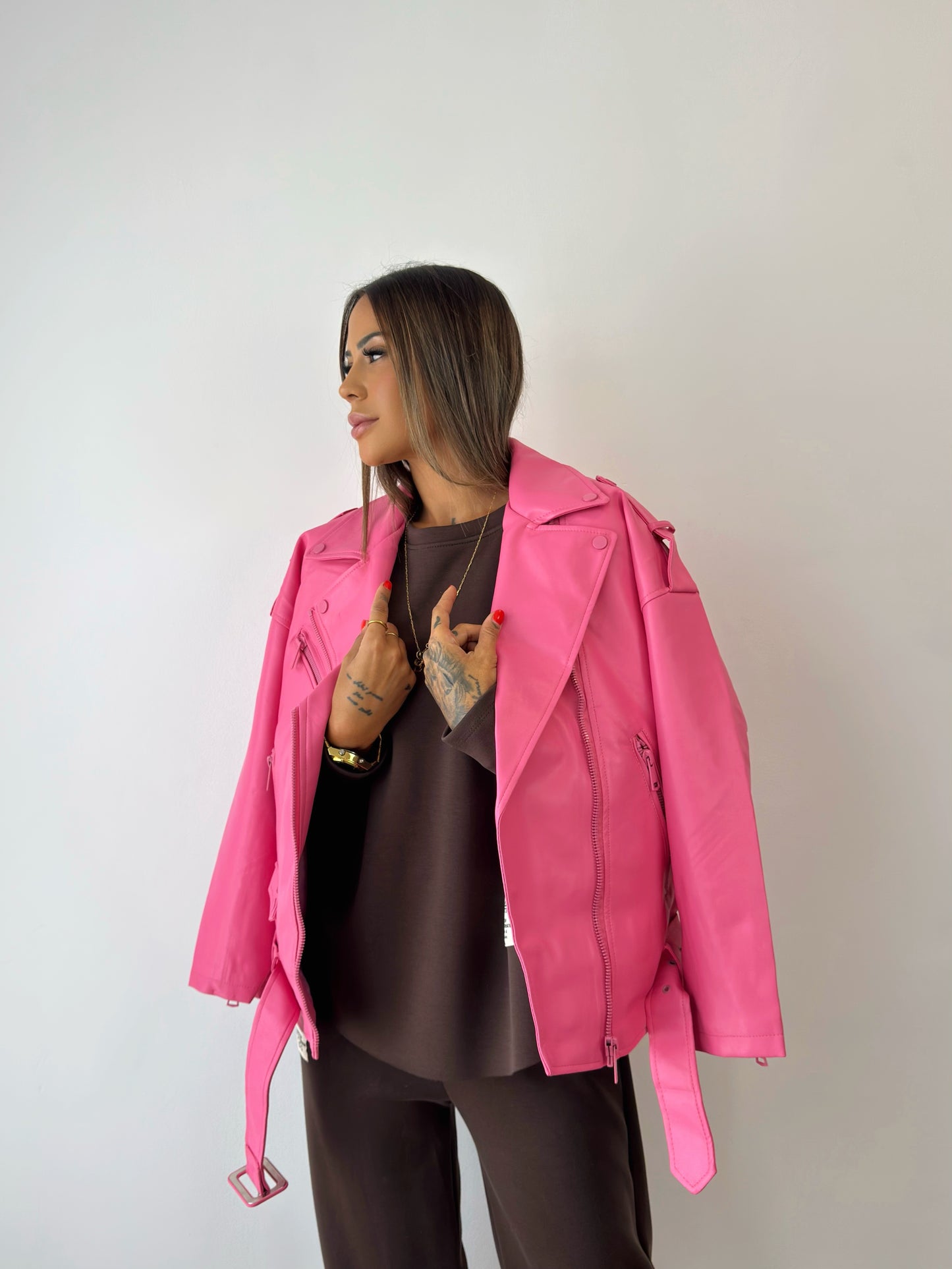 BIKER OVER PREMIUM ALL PINK