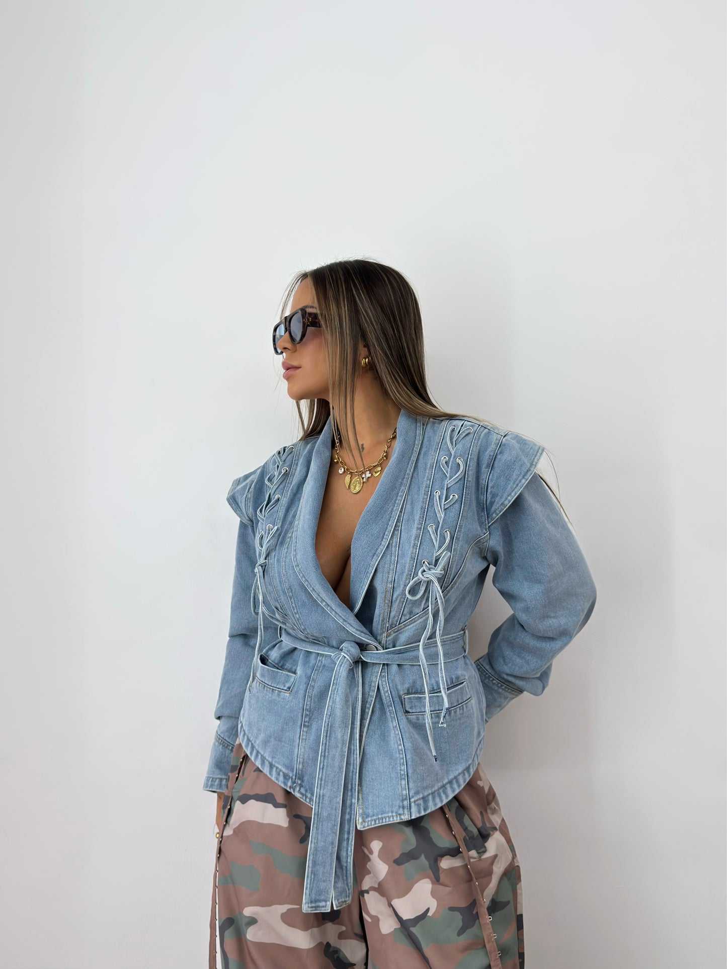 BLAZER PREMIUM DENIM LACE