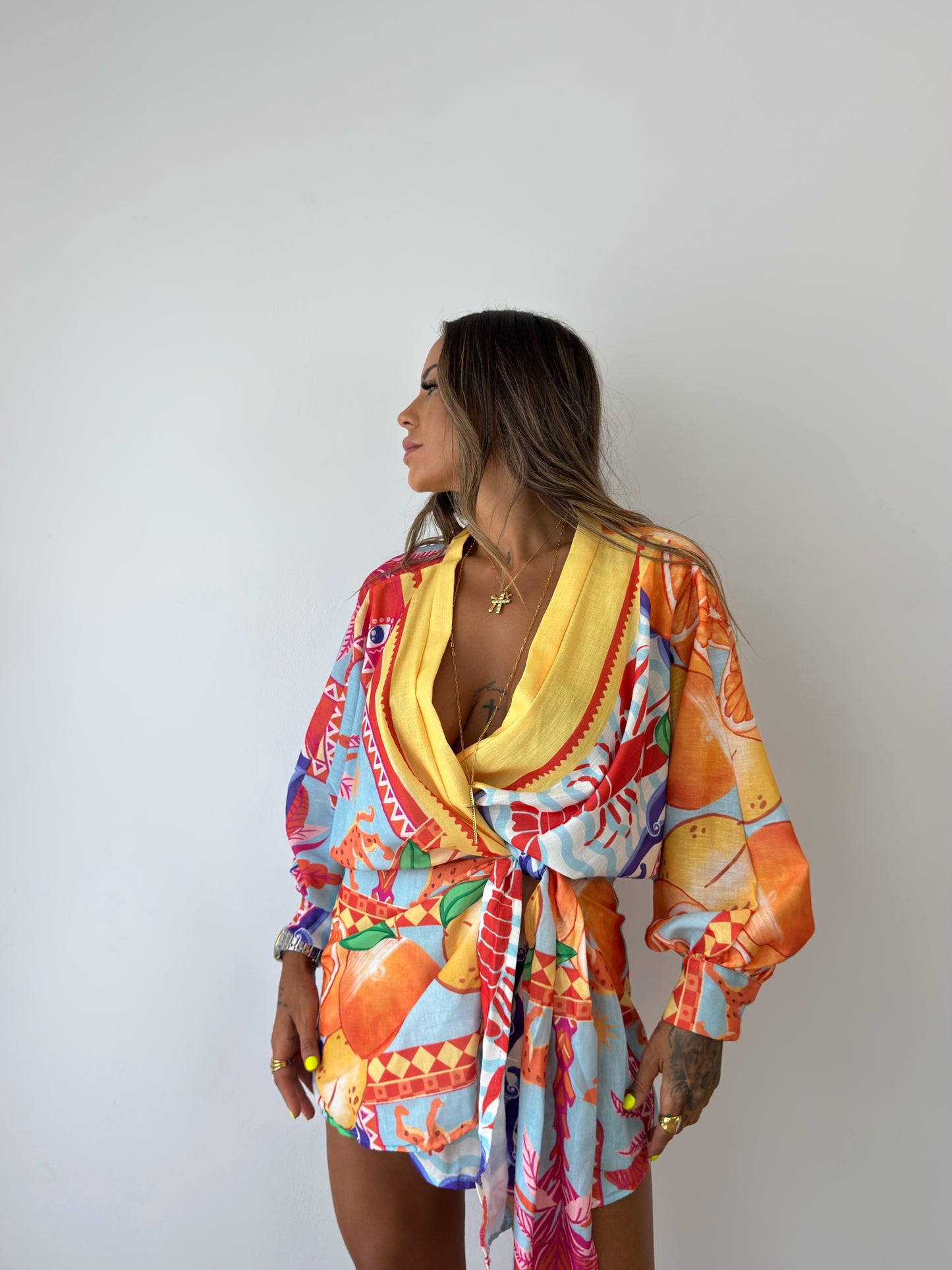 VESTIDO LINO PALMS