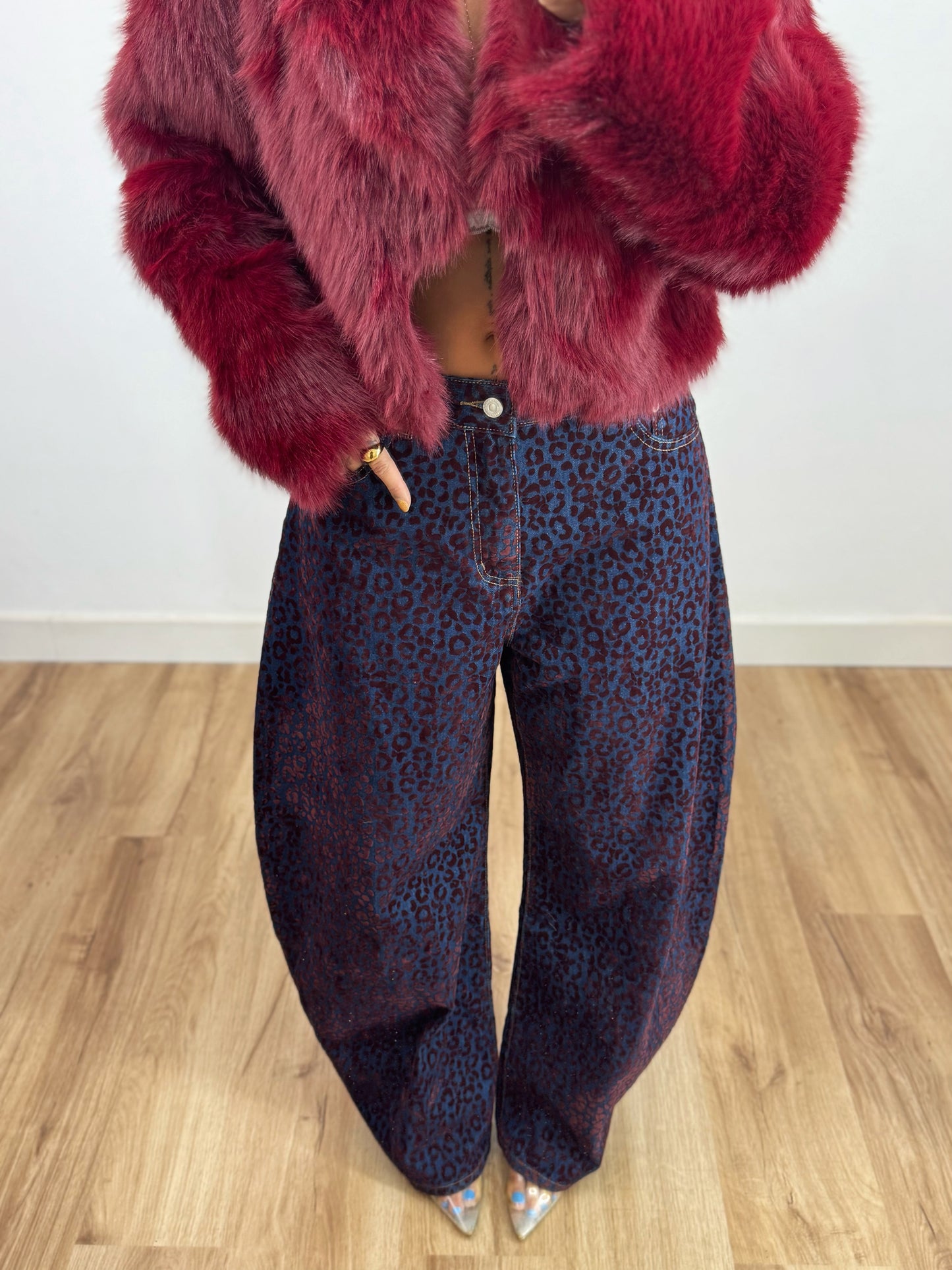JEANS PREMIUM BALLOON LEOPARD