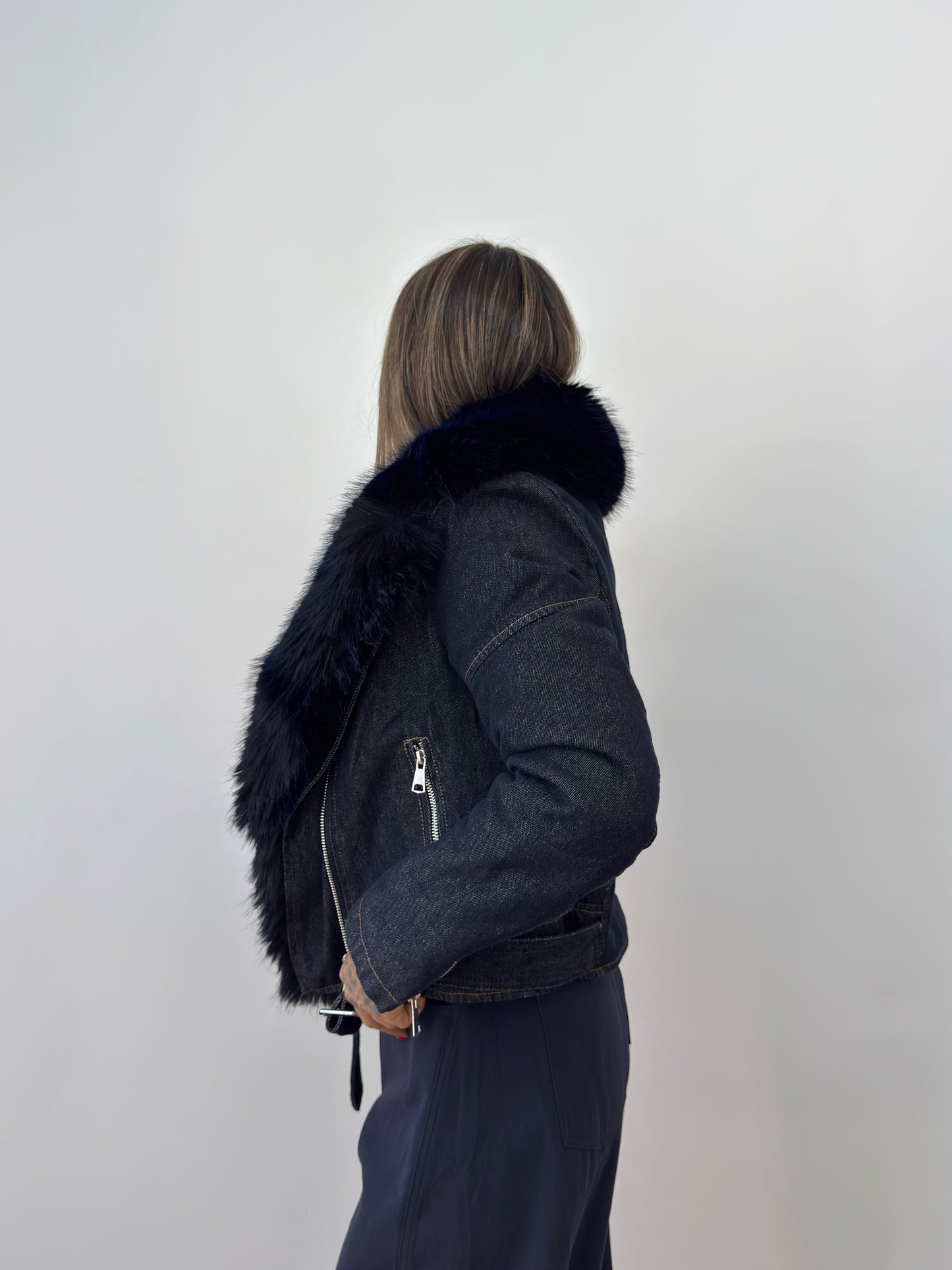 BIKER PREMIUM DENIM DARK BLUE
