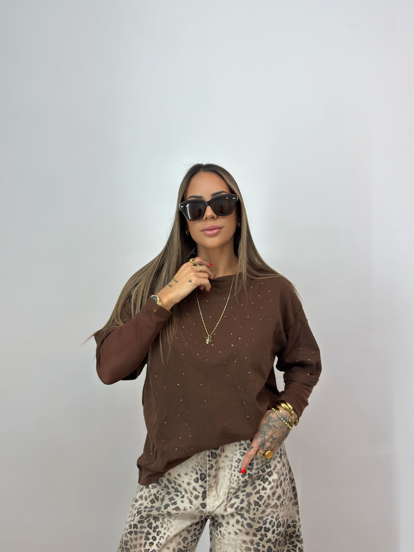 CAMISETA OVER PREMIUM SHINNY BROWN