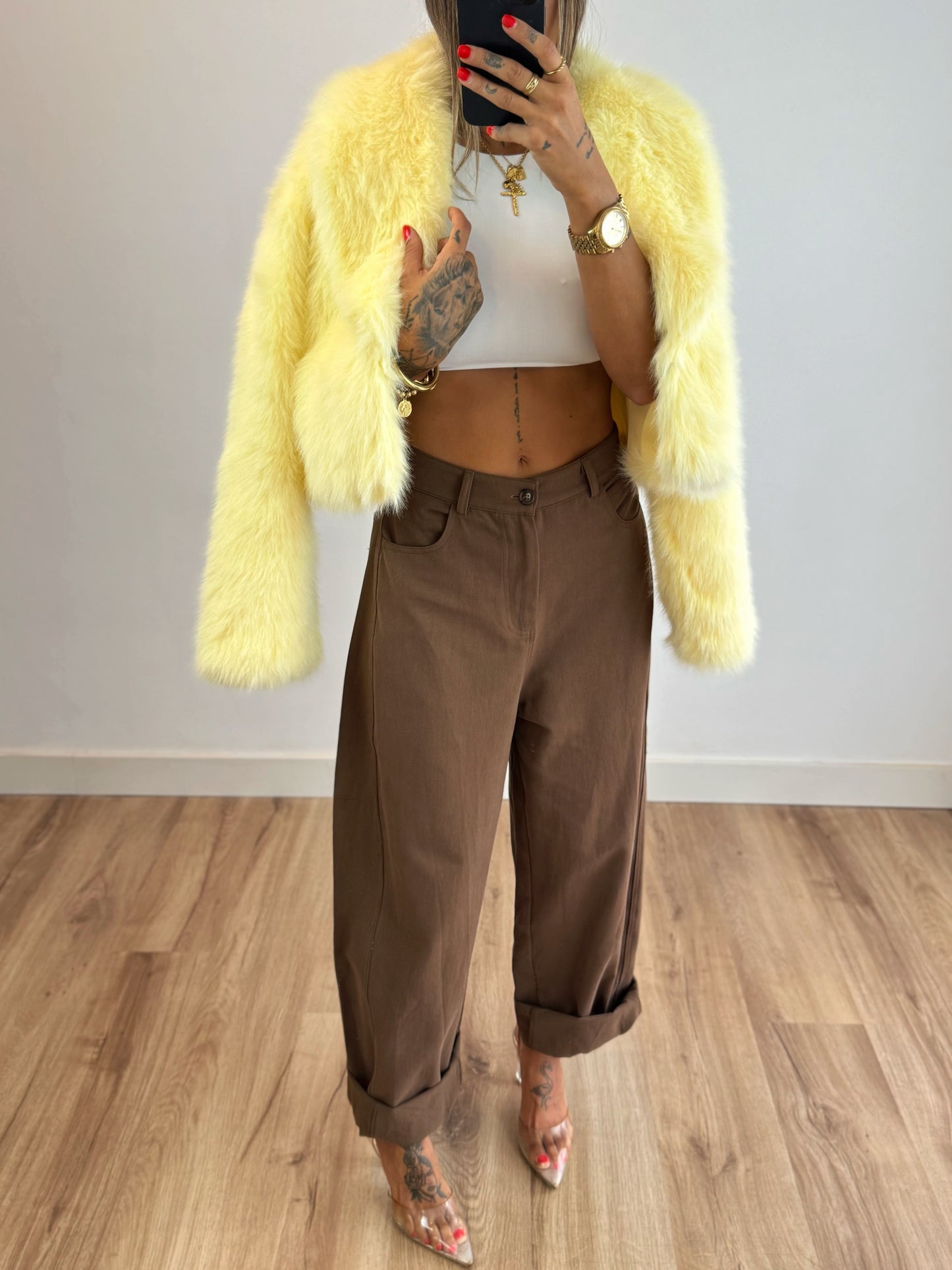 JEANS BALLOON BROWN