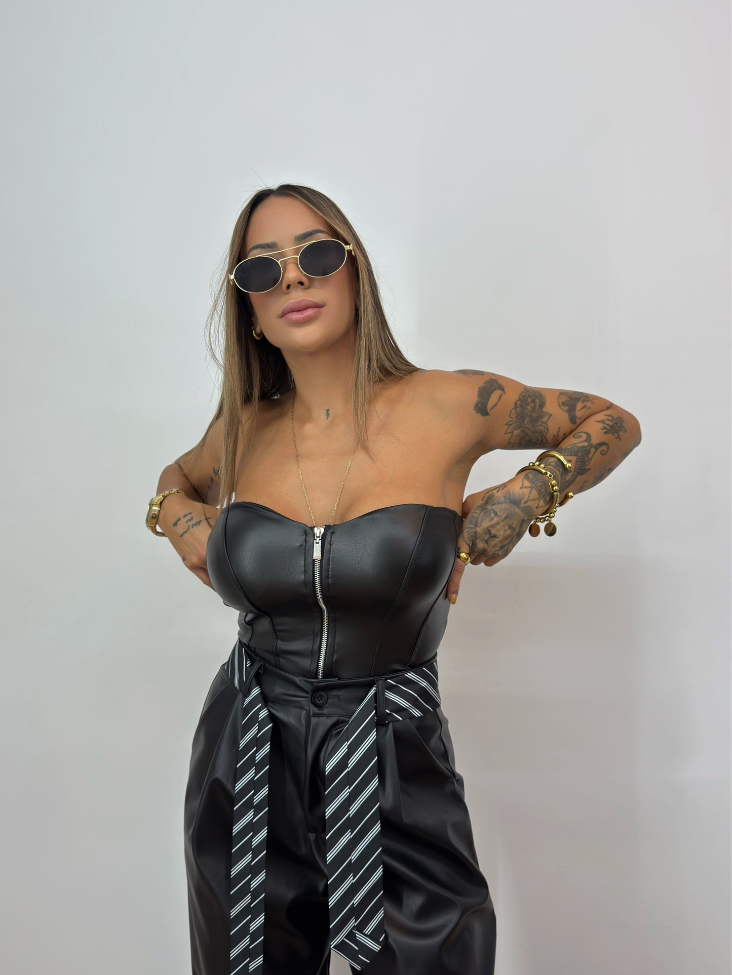 CORSET POLI CREM BLACK