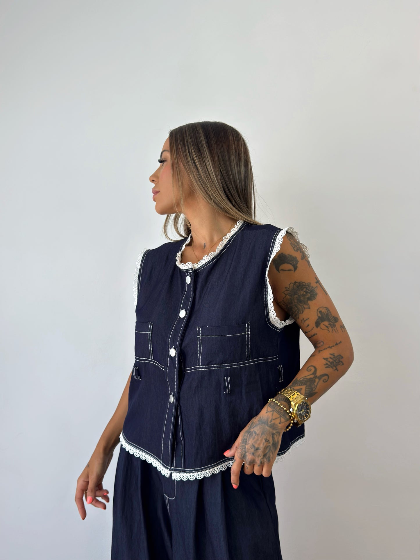 CONJUNTO PREMIUM DENIM RIBETE