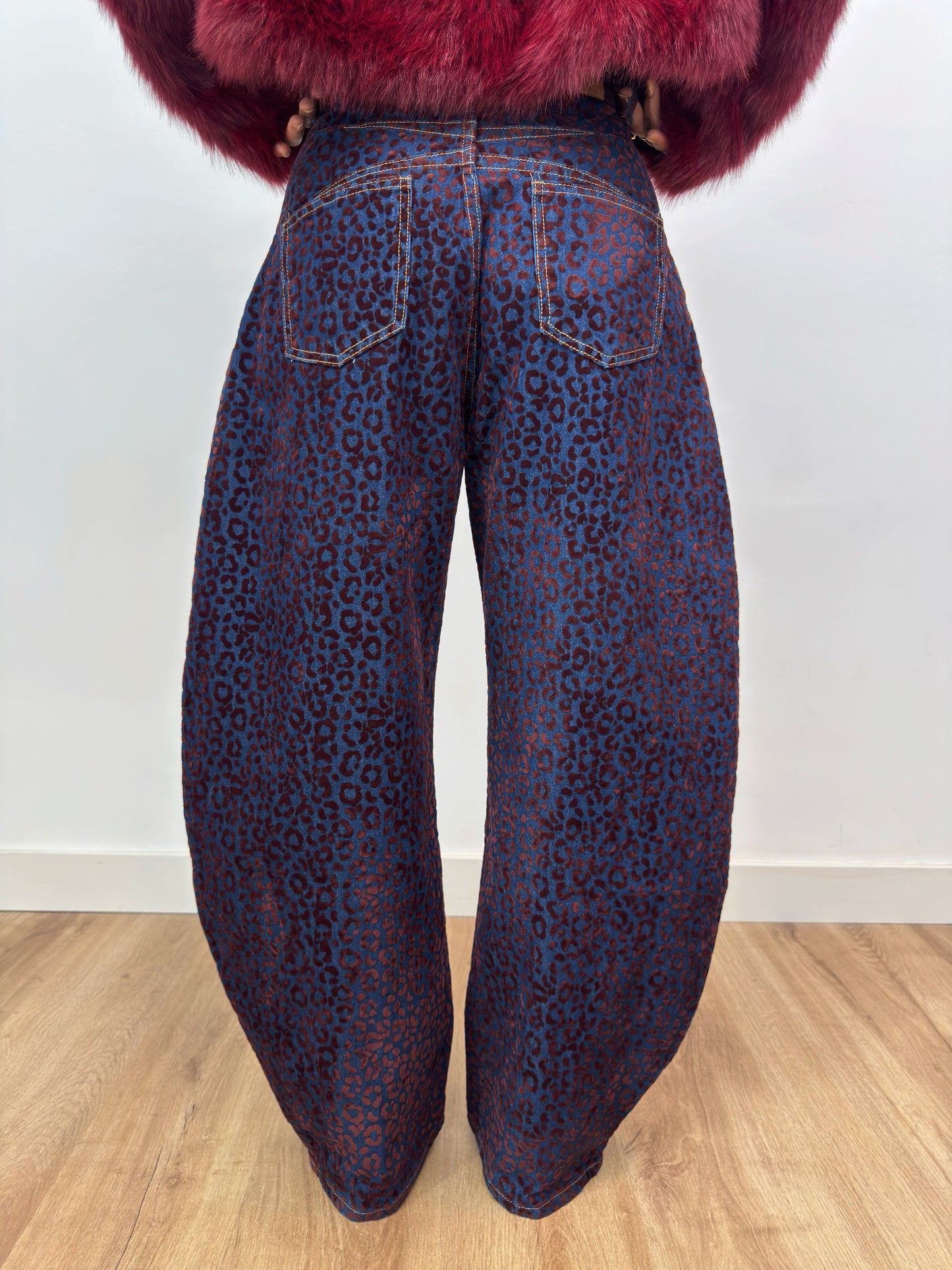 JEANS PREMIUM BALLOON LEOPARD