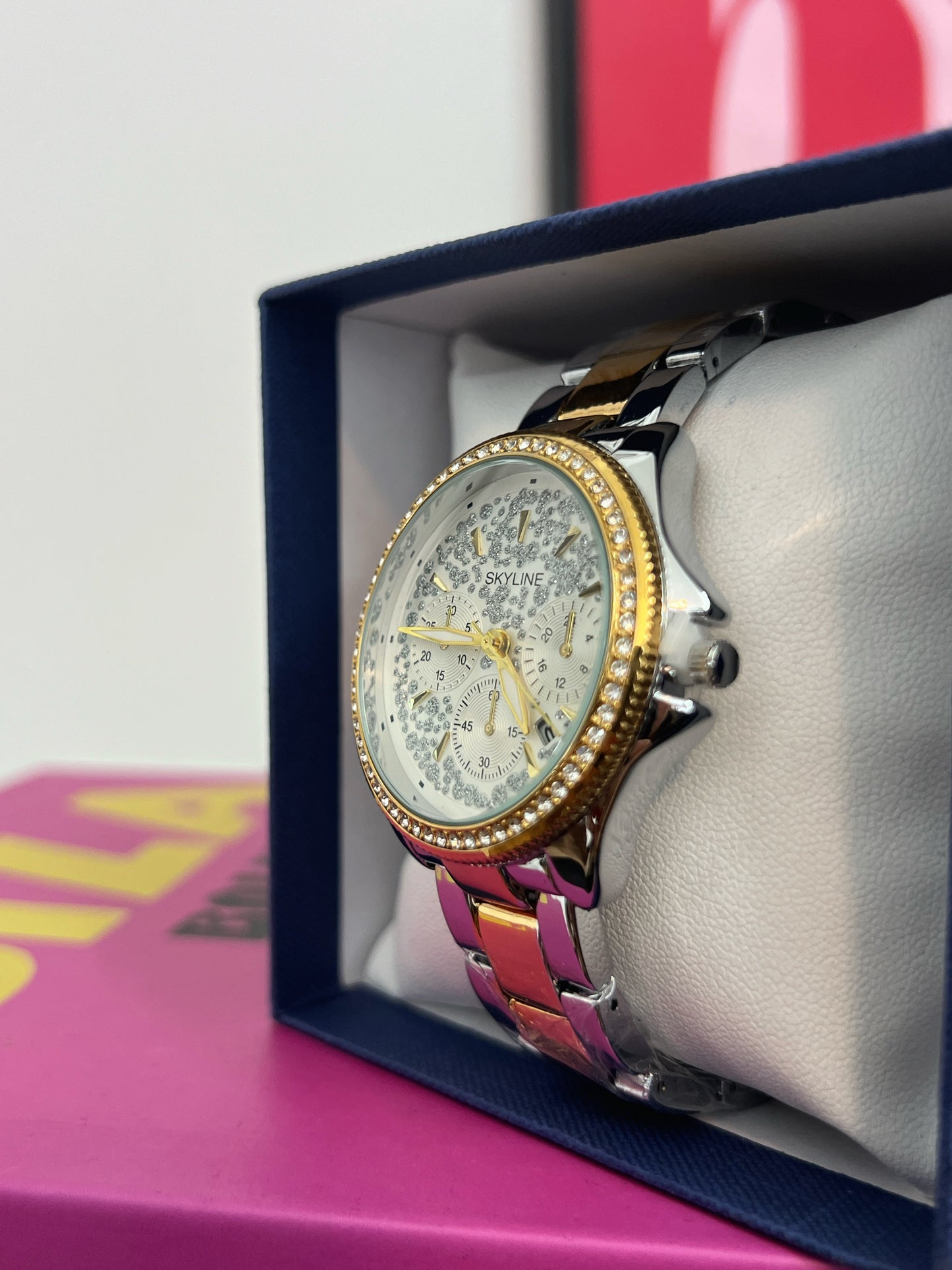 RELOJ SKYLINE SHINNY GOLD | SILVER