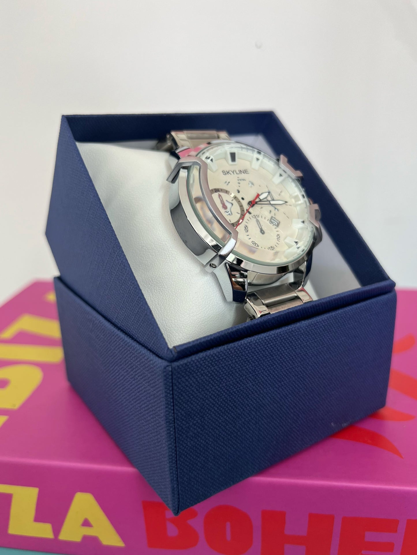 RELOJ SKYLINE SILVER GLASS | UNISEX