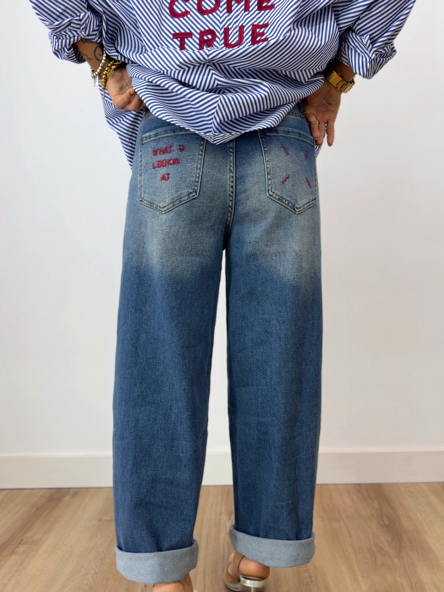 JEANS PREMIUM BAGGY WINE