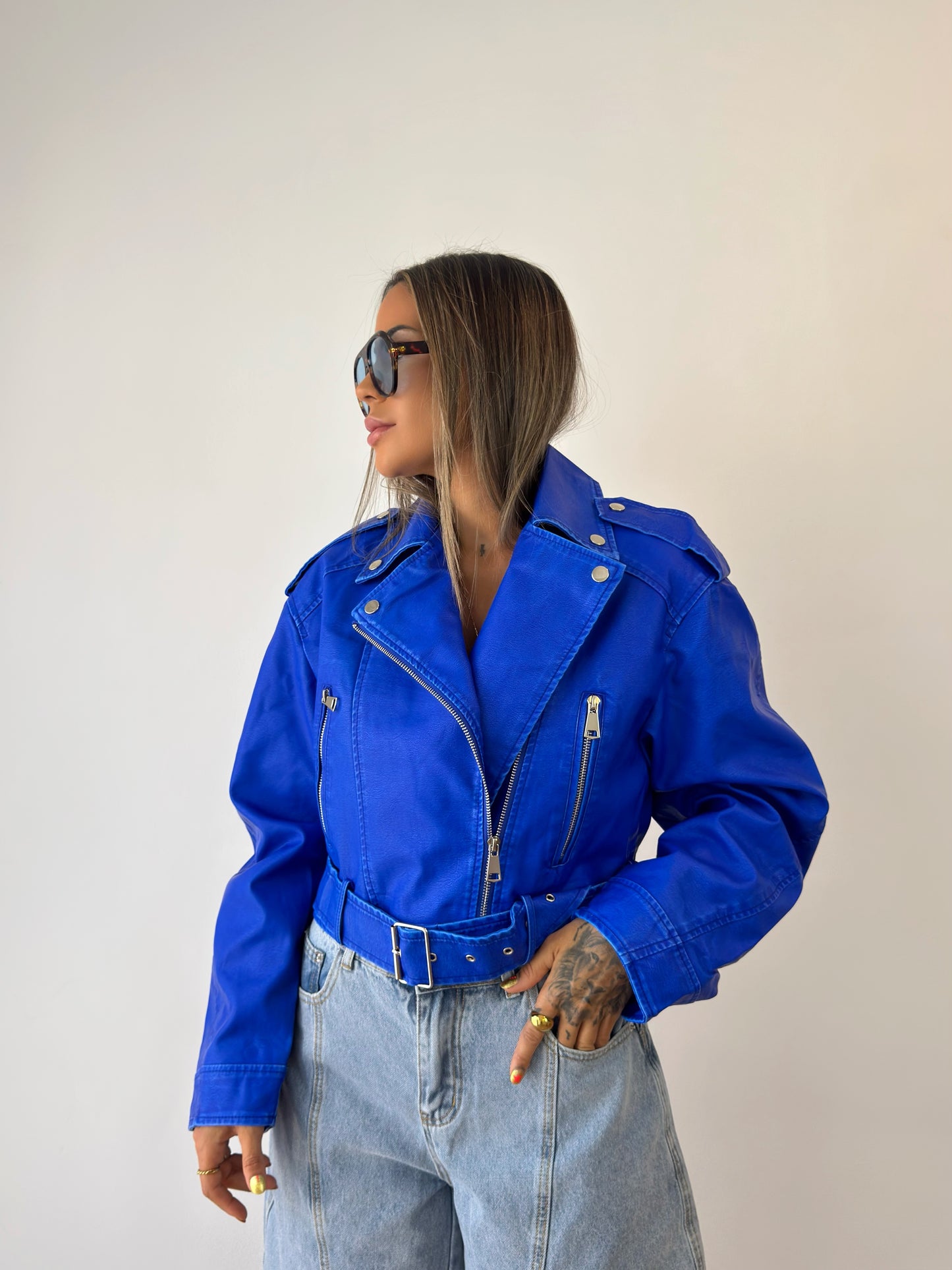 BIKER CROPPED PREMIUM NUBA