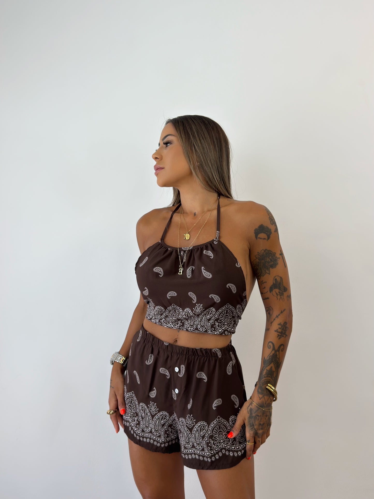 CONJUNTO HALTER PAISLEY