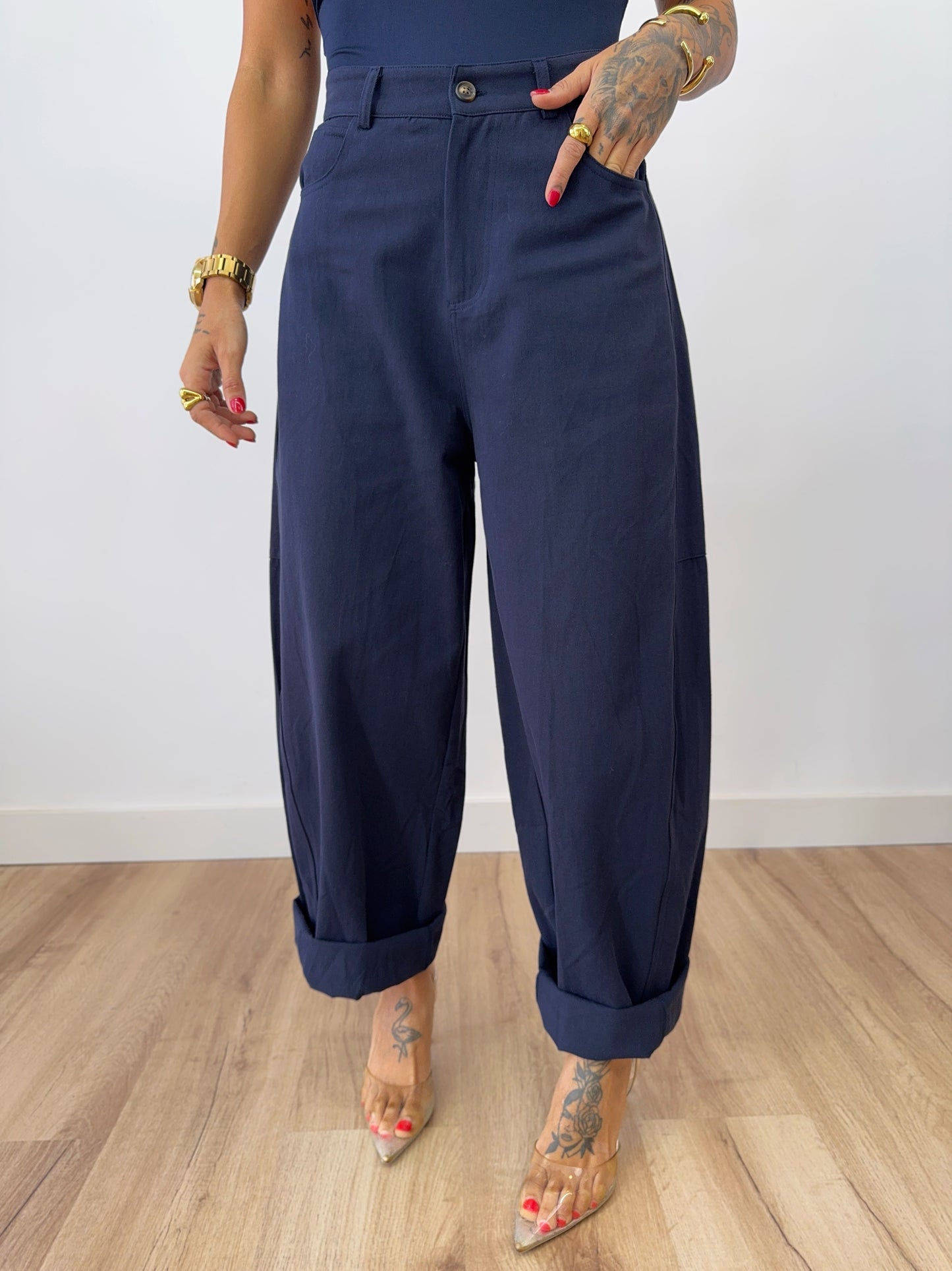 JEANS BALLOON DARK BLUE
