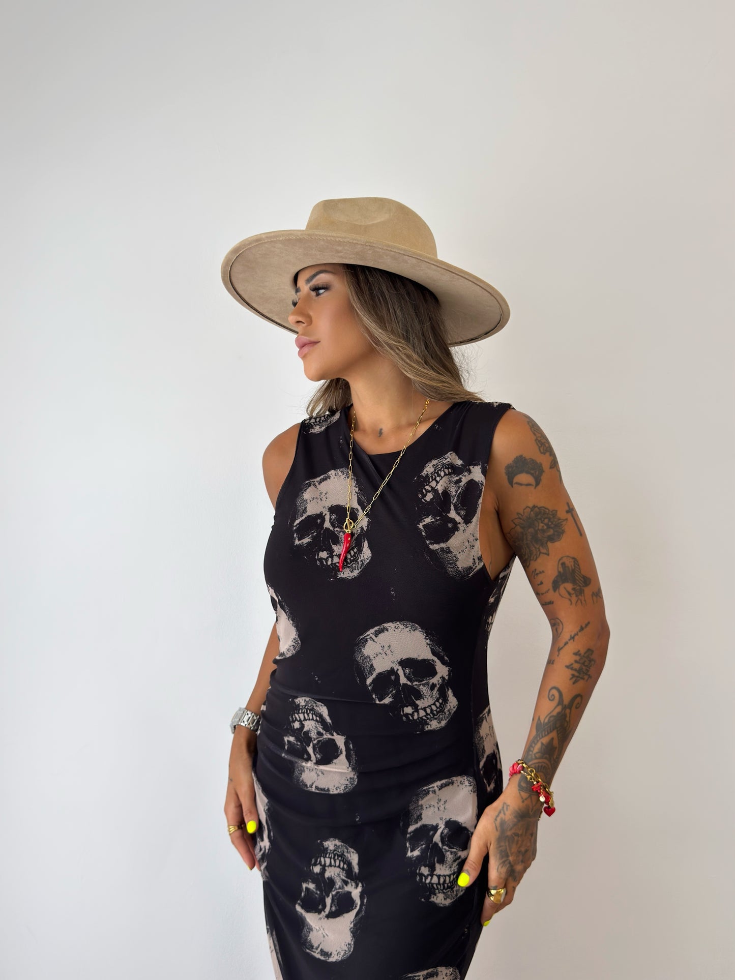 MAXI VESTIDO PREMIUM SKULL