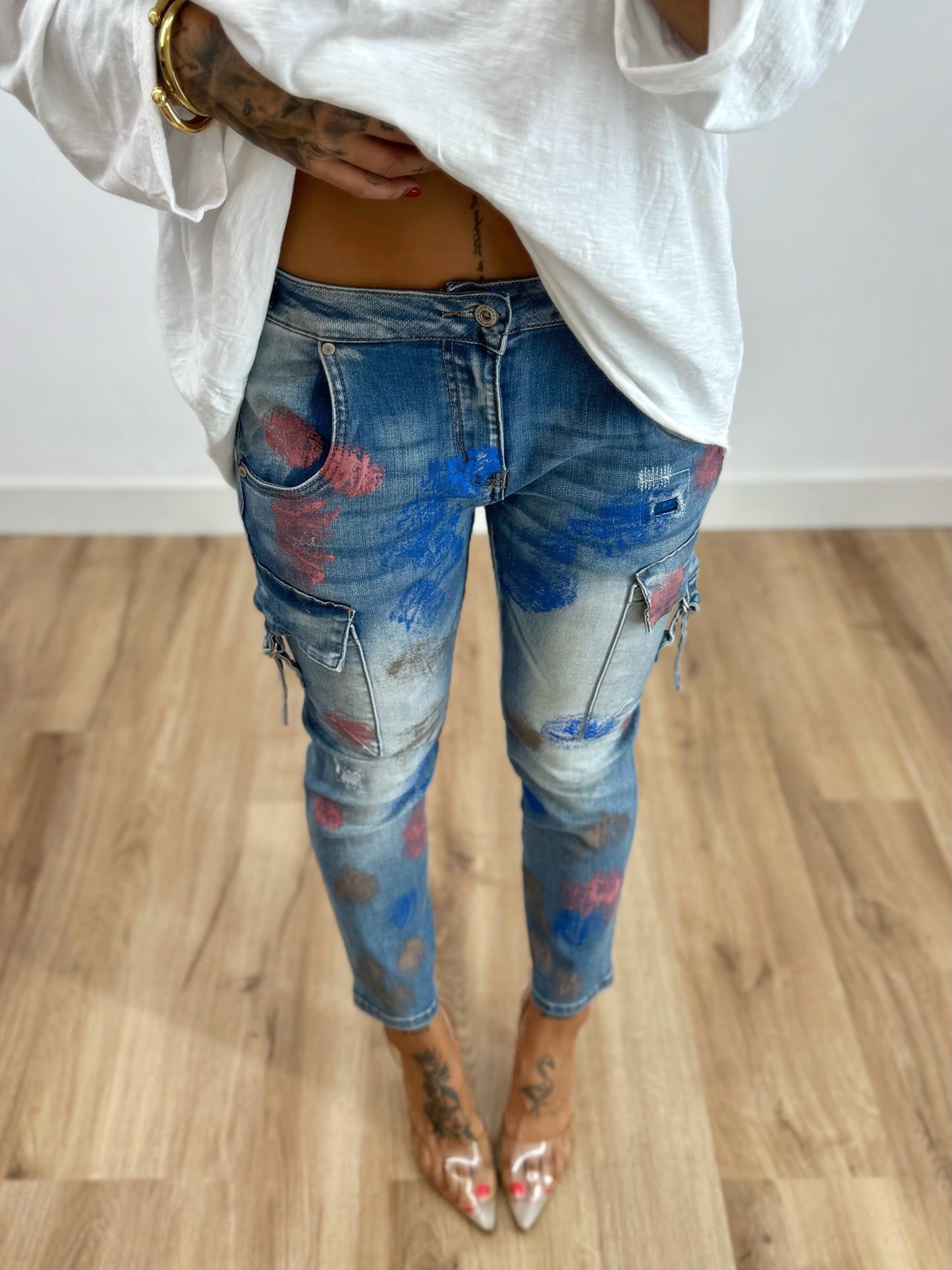 JEANS TIRO BAJO PAINT