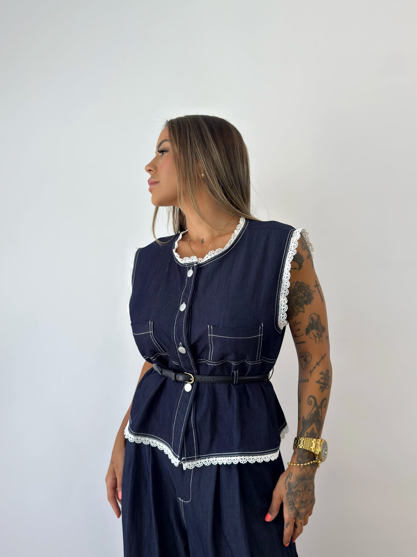 CONJUNTO PREMIUM DENIM RIBETE