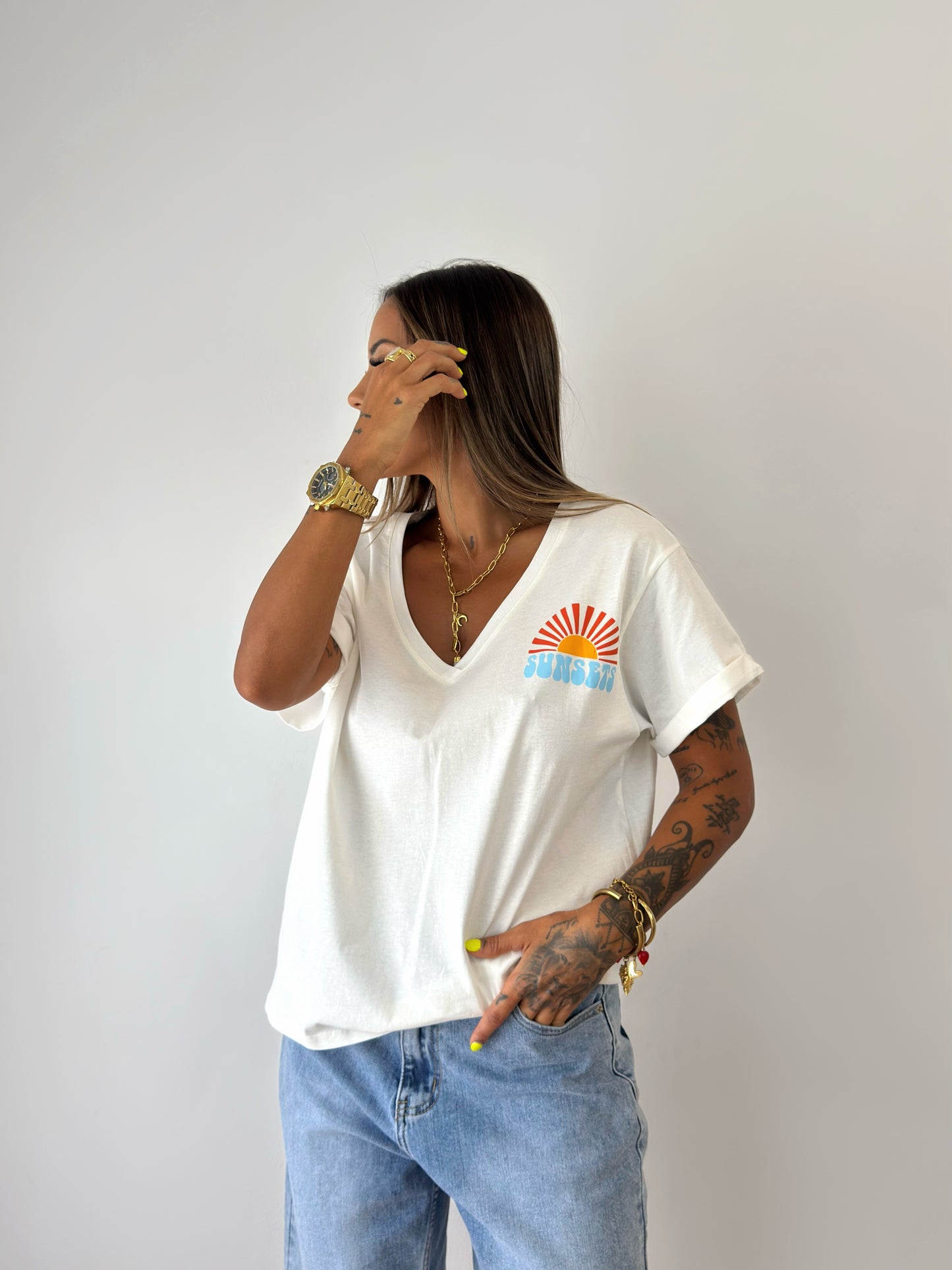 CAMISETA OVER SUNSETS