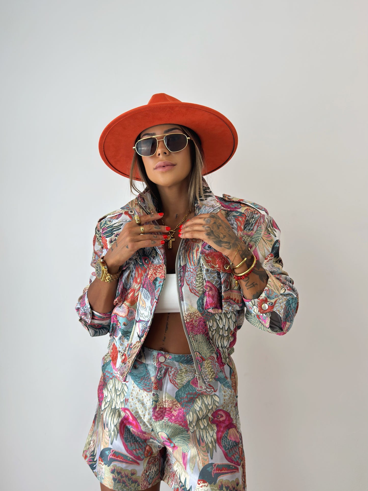 BOMBER PREMIUM BORDADA FLAMINGO