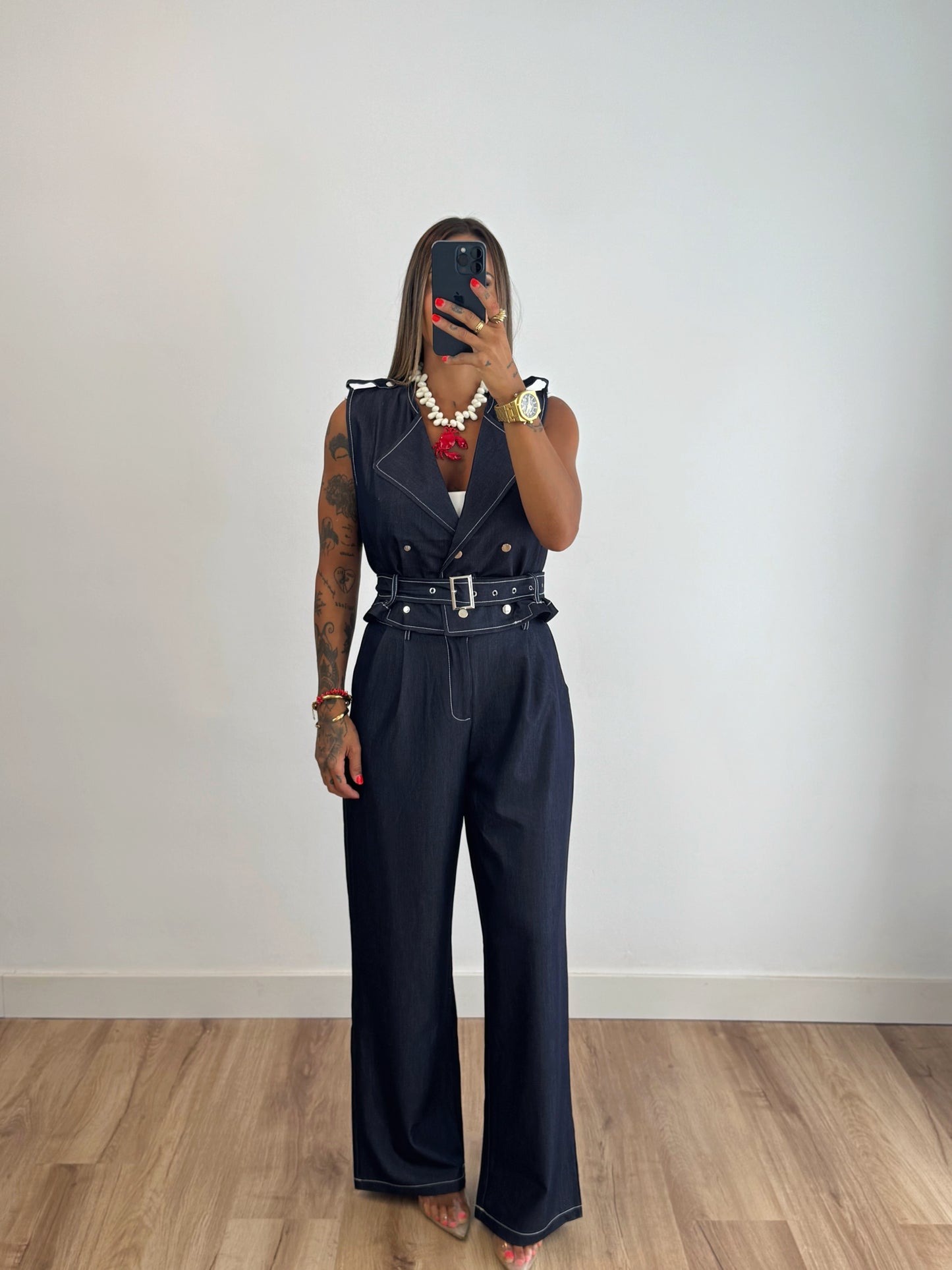 CONJUNTO PREMIUM DENIM BIKER BLUE