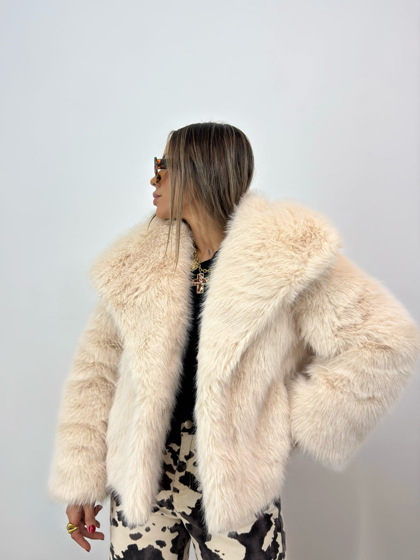 ABRIGO PREMIUM FAUX FUX NUD