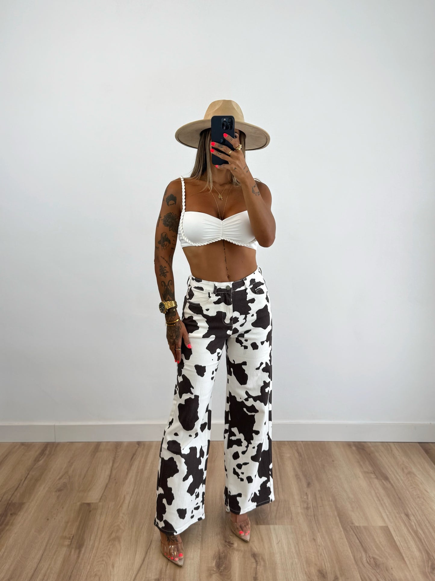 PANTALÓN WIDE LEG COW BROWN