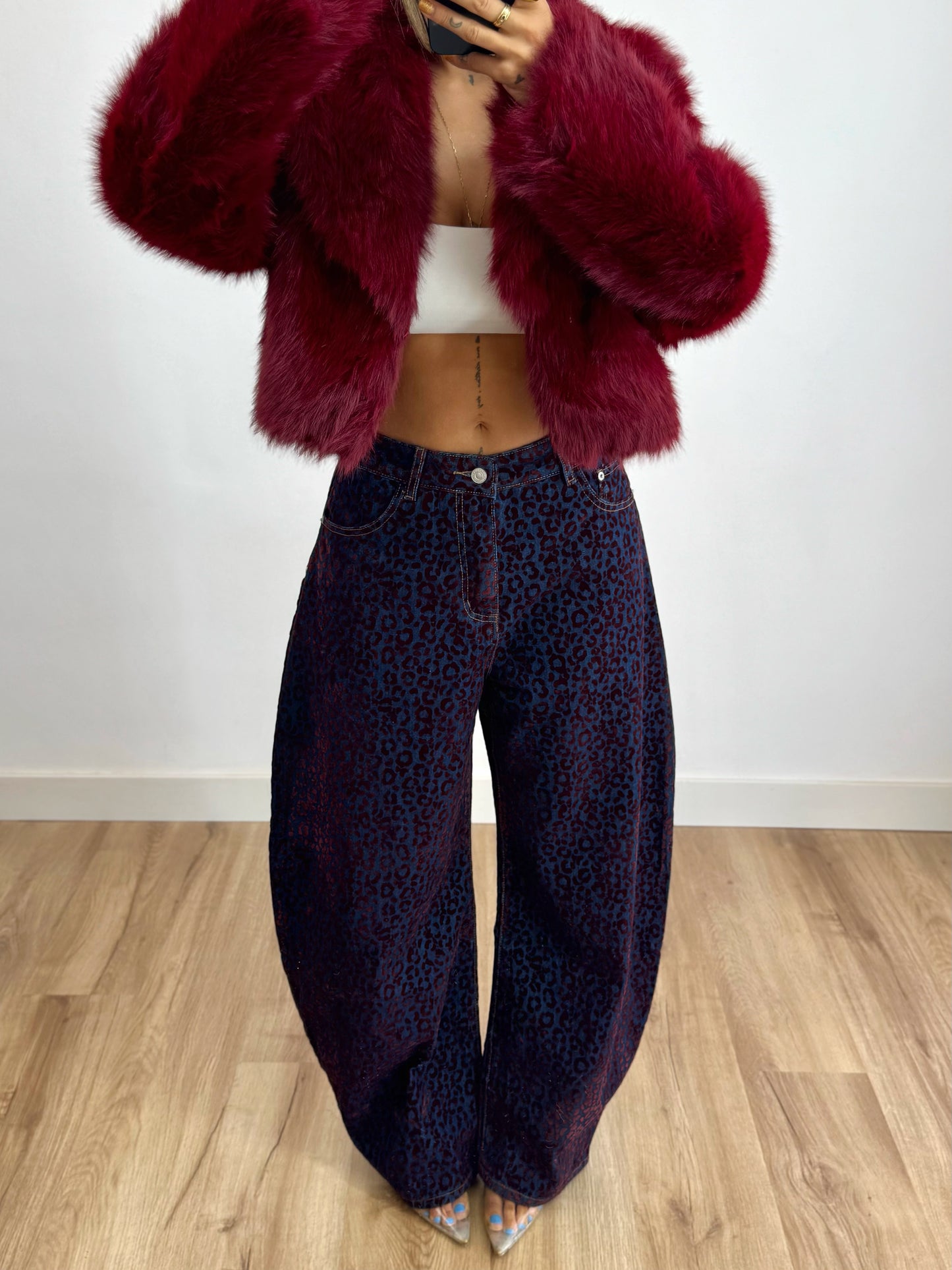 JEANS PREMIUM BALLOON LEOPARD