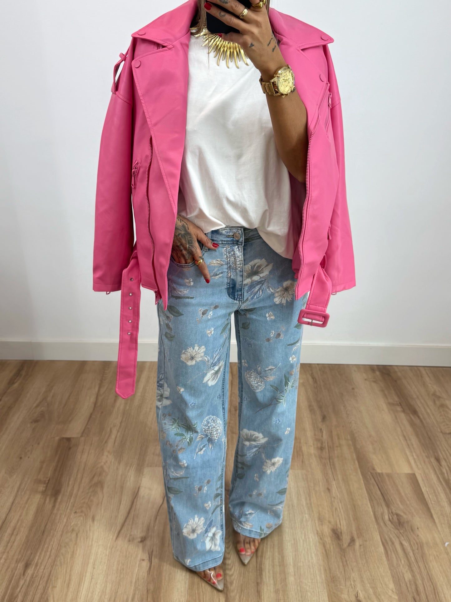 JEANS BLUE FLOWERS