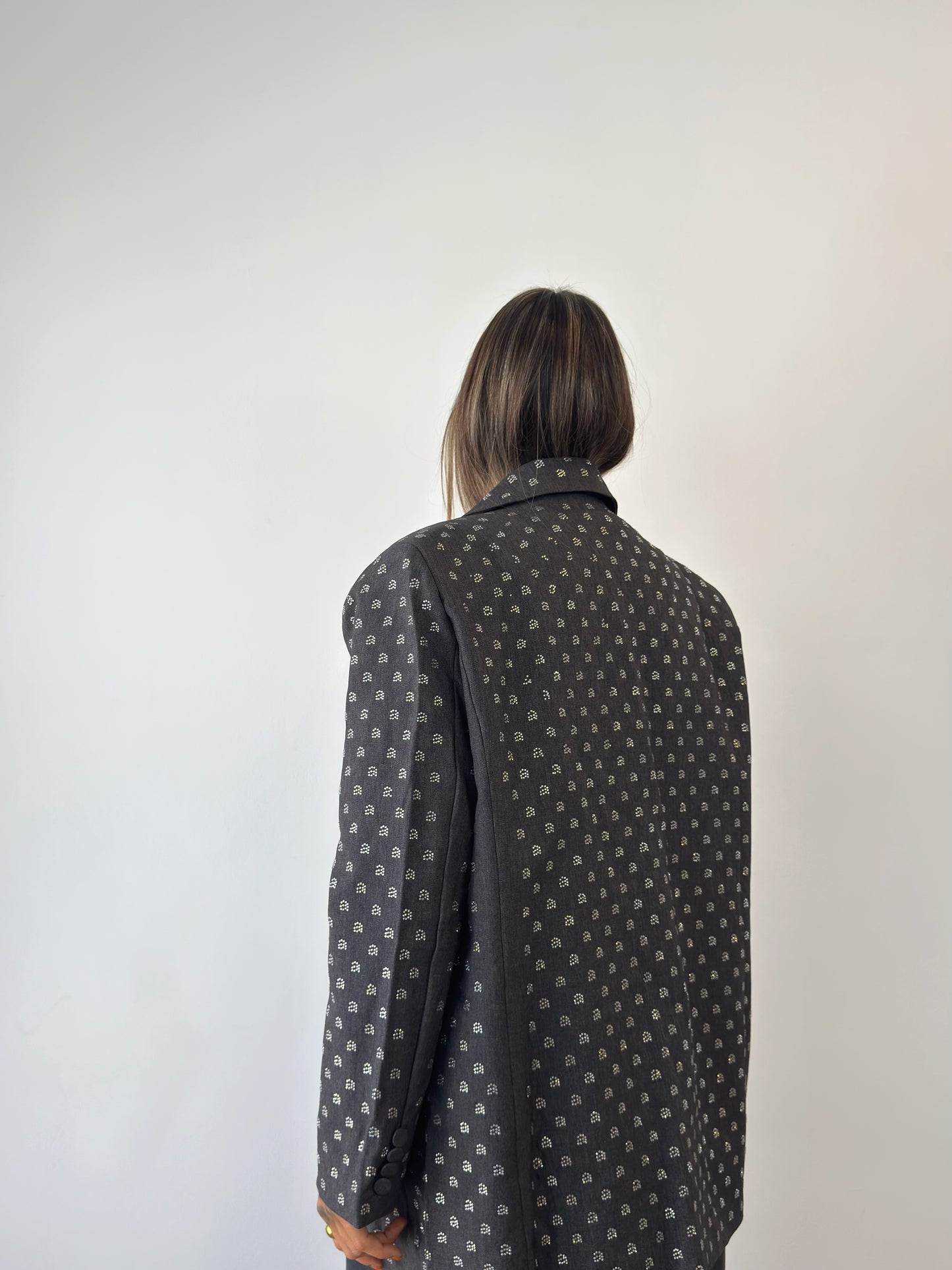 BLAZER OVER PREMIUM SHINNY GREY