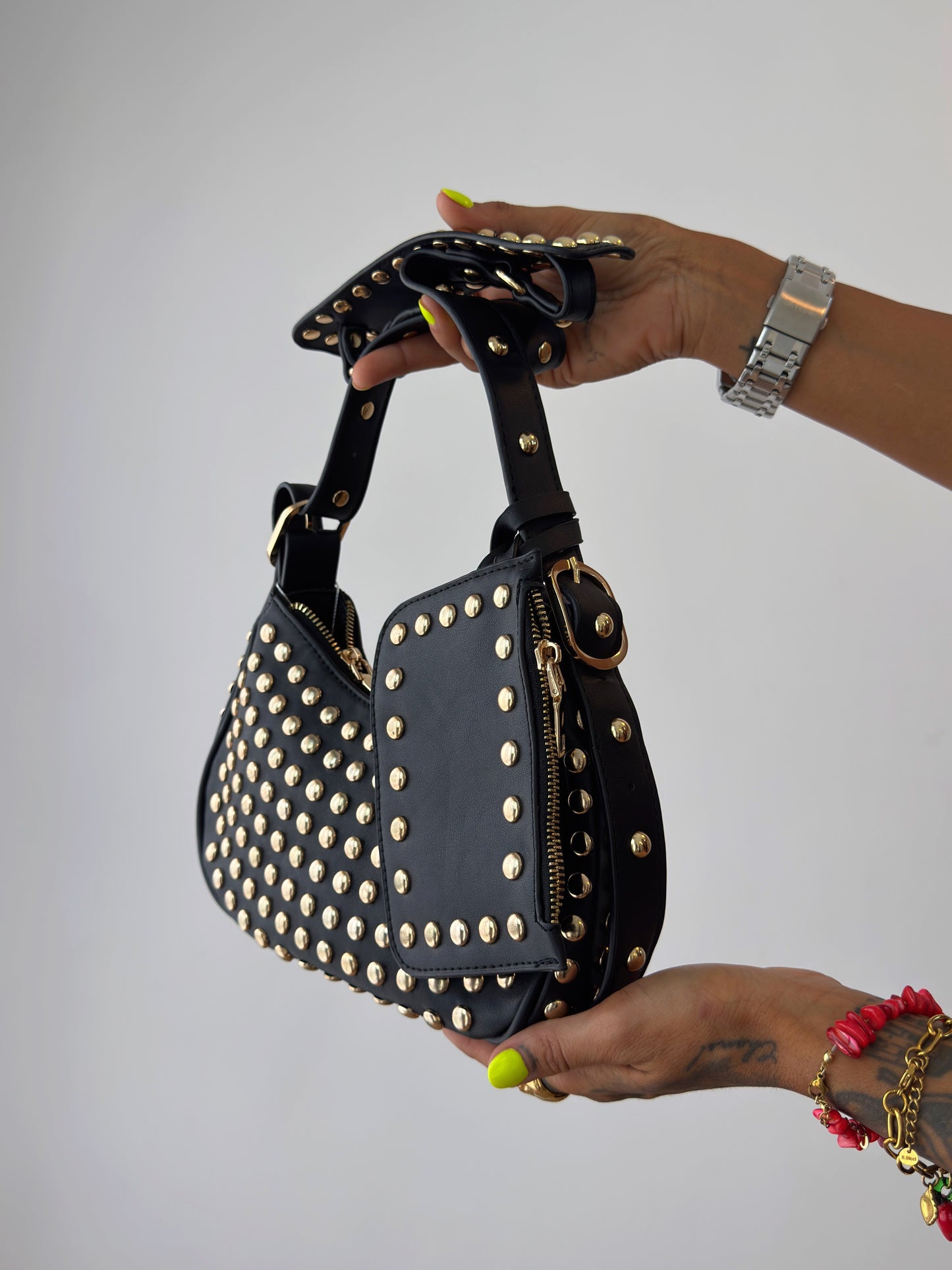 BOLSO GOLD TACHAS