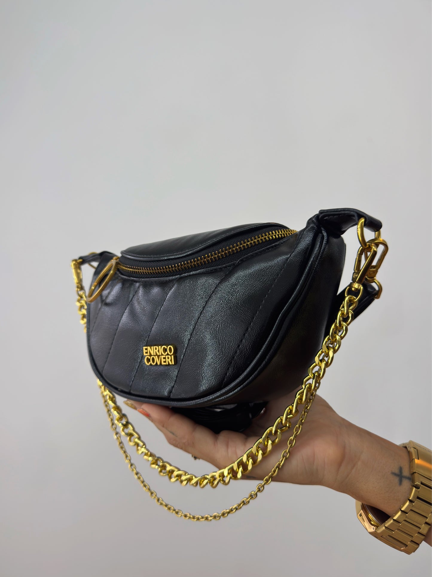 RIÑONERA ENRICO COVERI BLACK