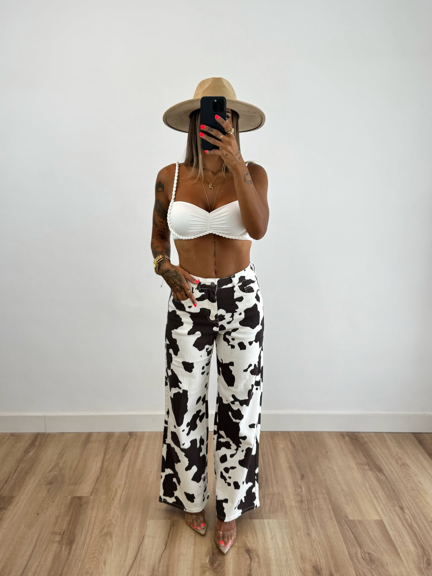 PANTALÓN WIDE LEG COW BROWN