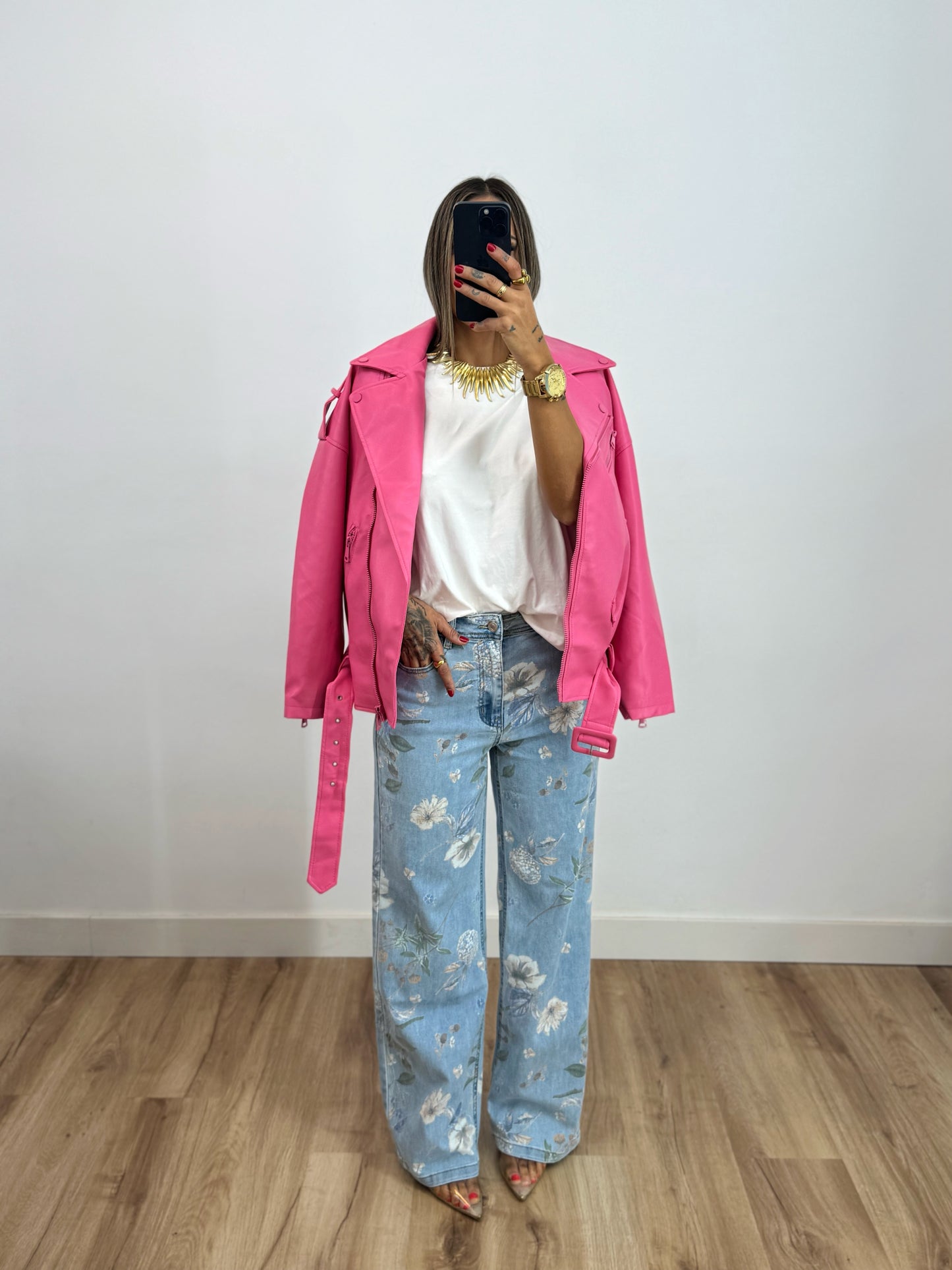JEANS BLUE FLOWERS