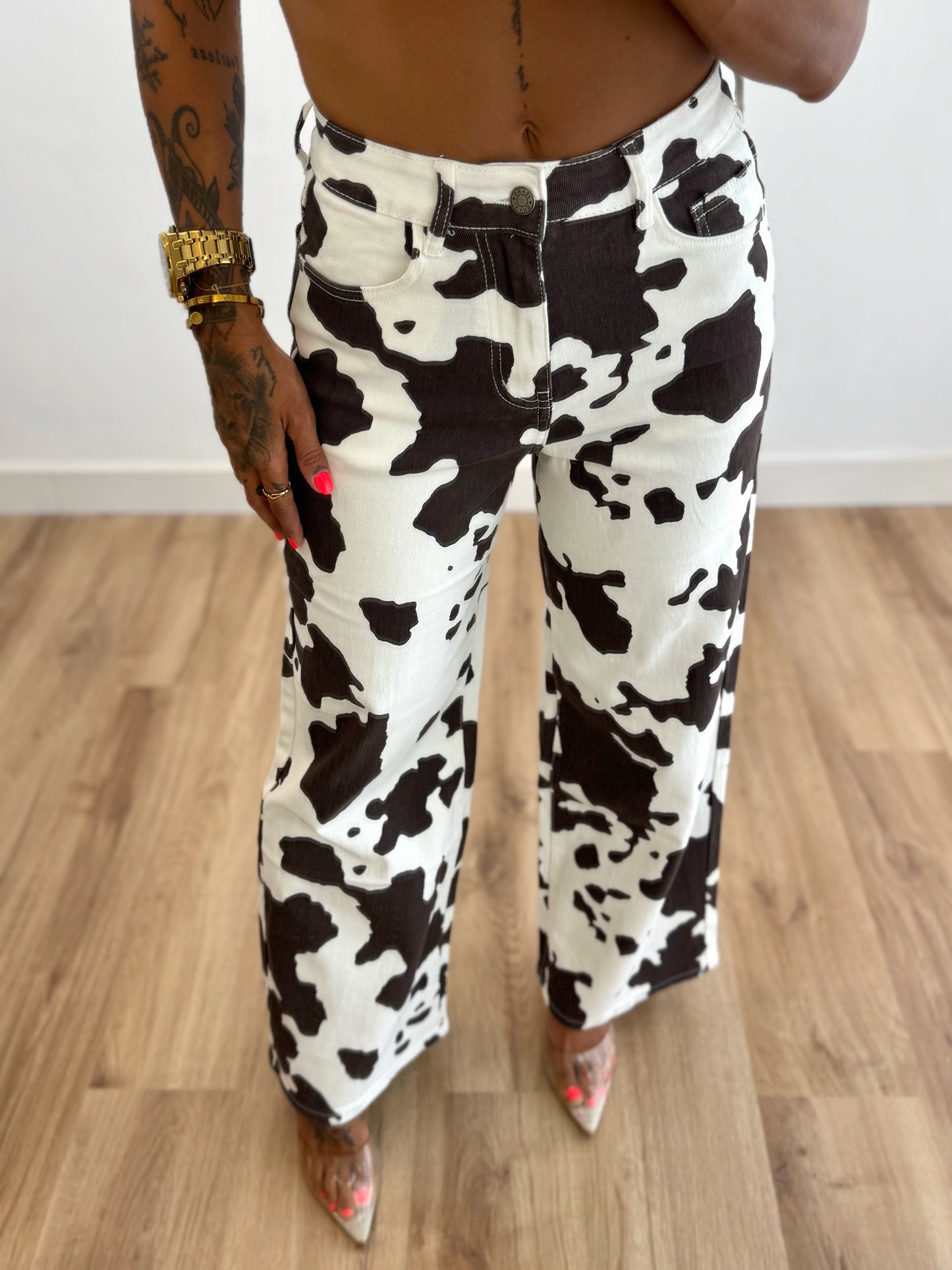 PANTALÓN WIDE LEG COW BROWN