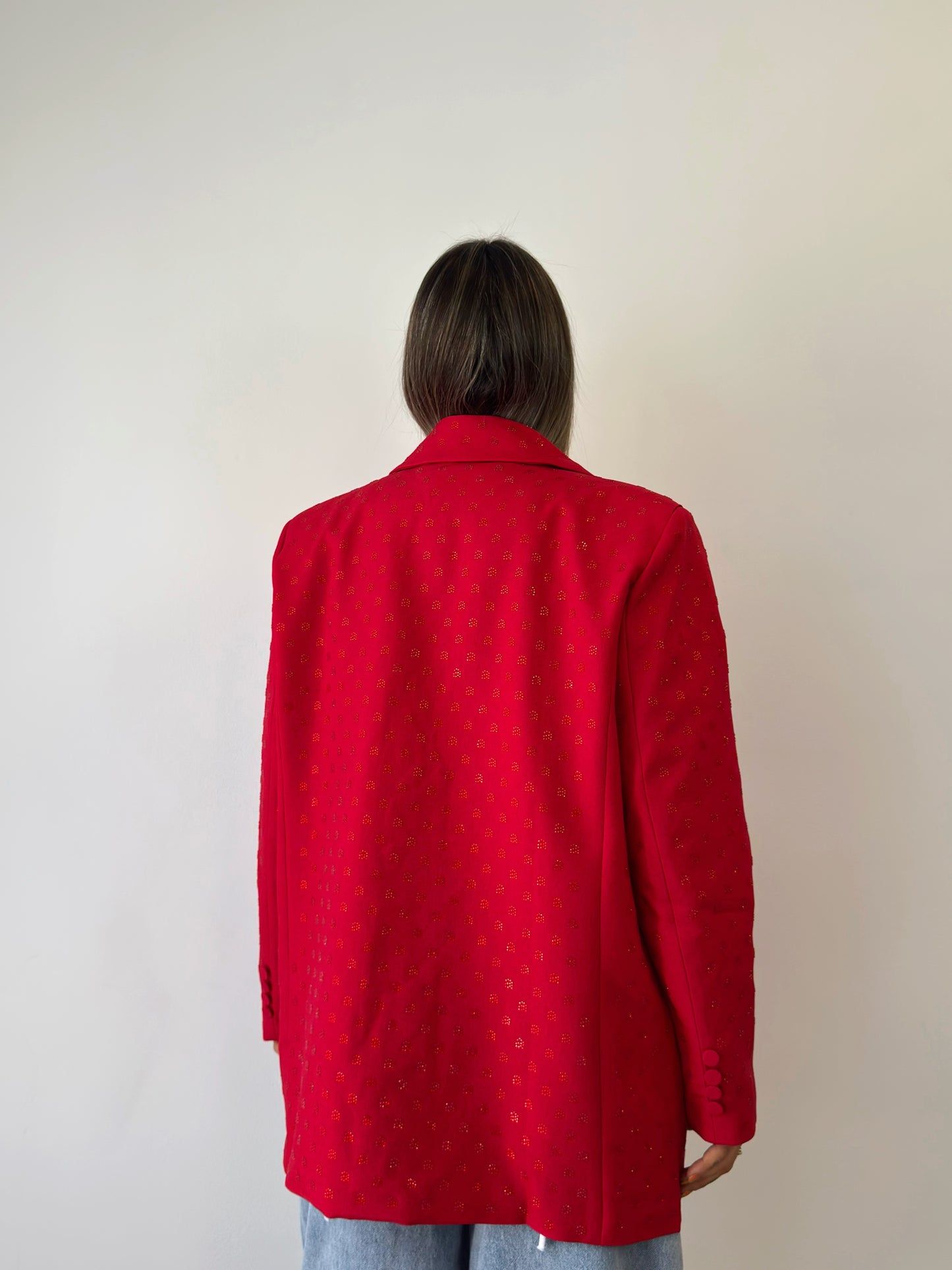 BLAZER OVER PREMIUM SHINNY RED