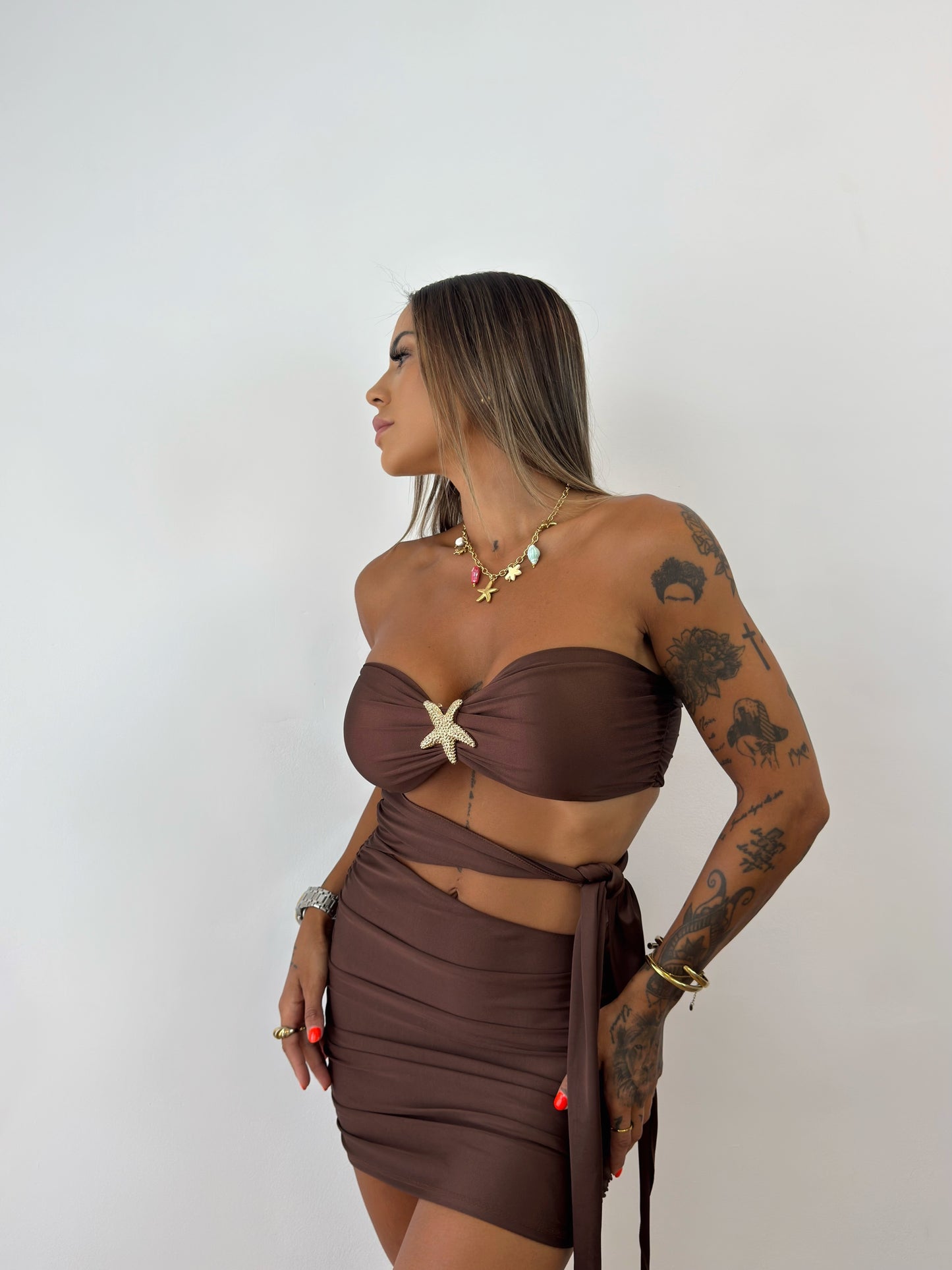 VESTIDO STAR BROWN