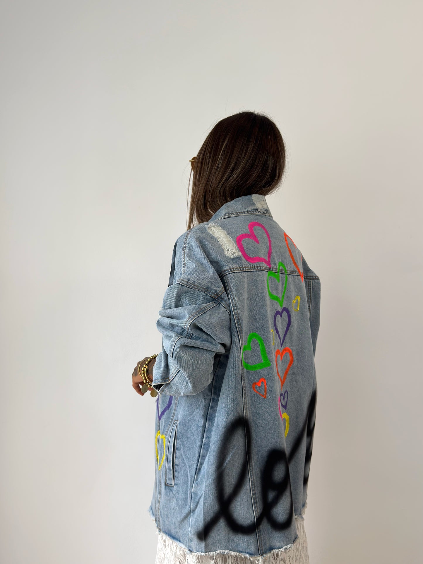 CHAQUETA OVER PREMIUM DENIM LOVE