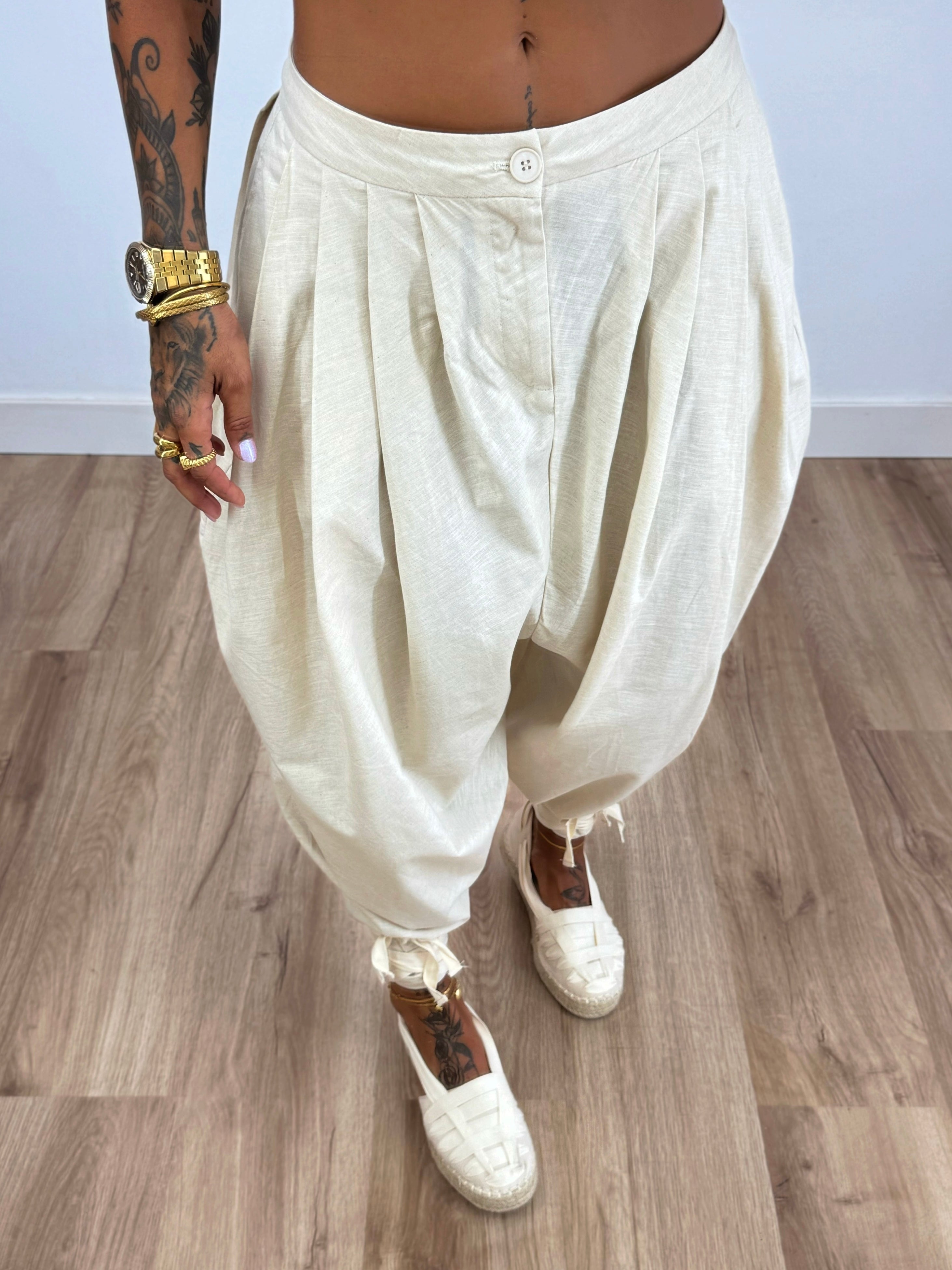 PANTALÓN BAGGY PREMIUM PURO LINO NUDD