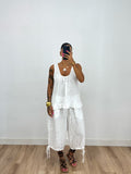 PANTALÓN CULOTTE PREMIUM PURO LINO HANNAH