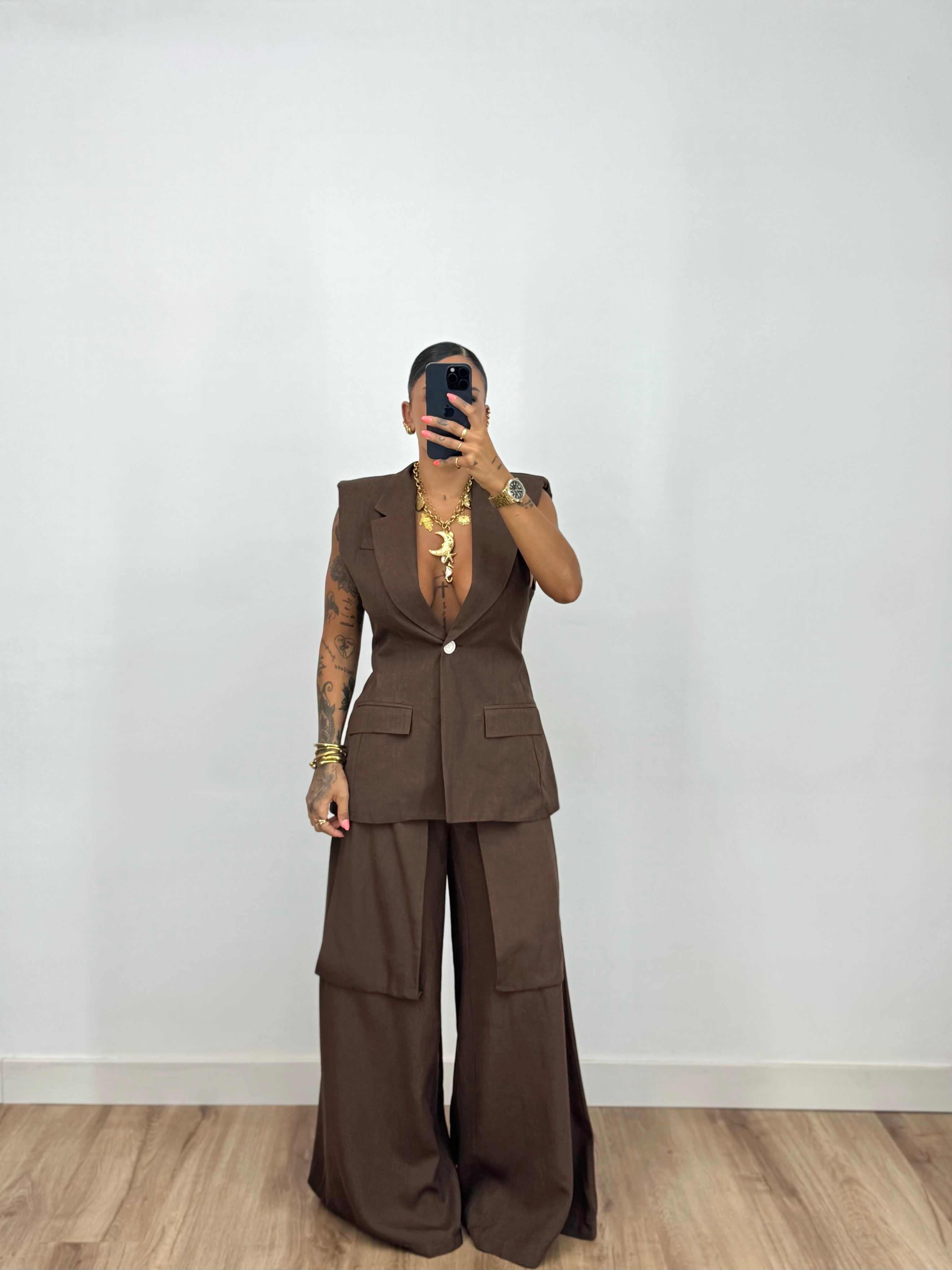 PANTALÓN LUMINA CO-LINO CHOCO