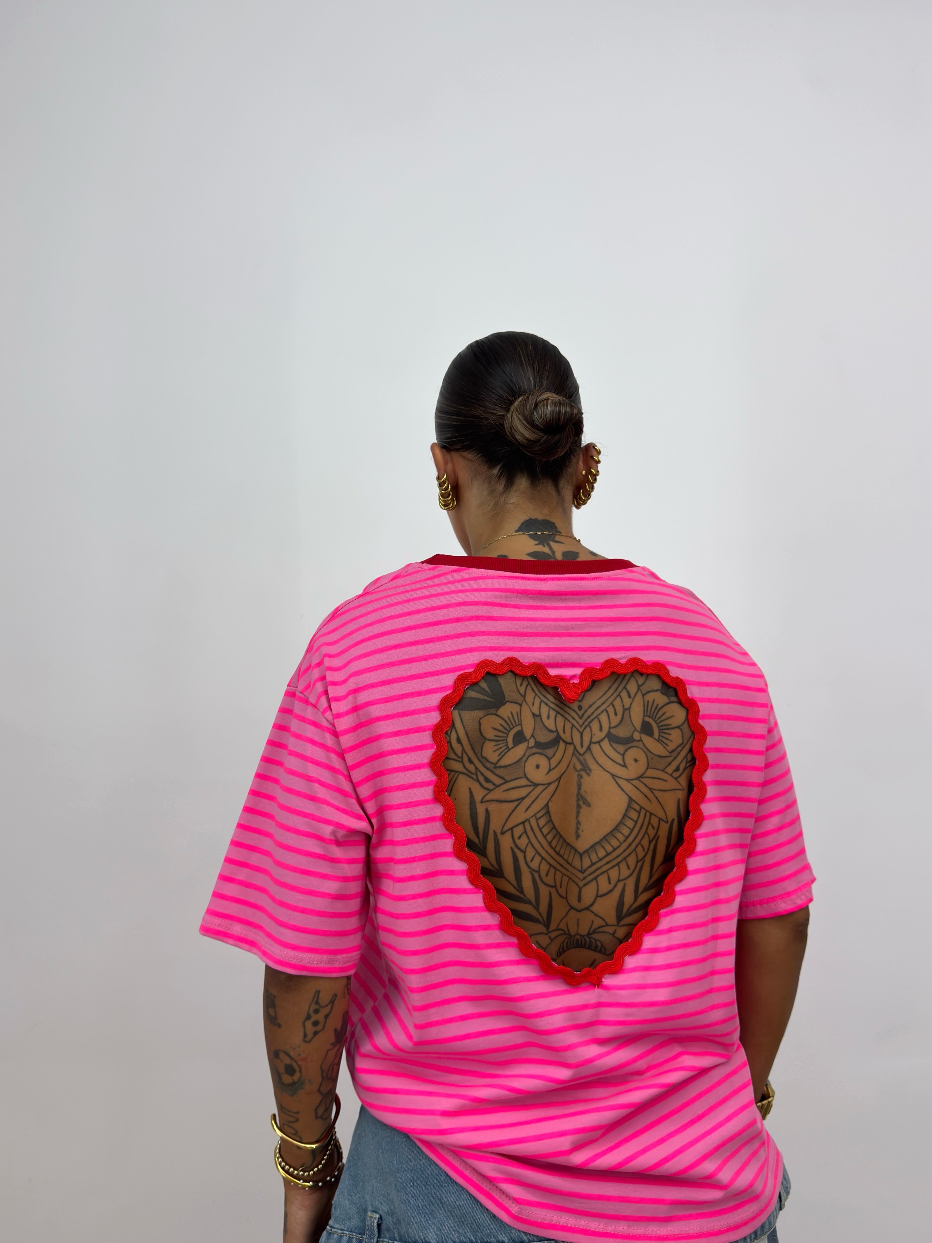 CAMISETA OVER BACK HEART