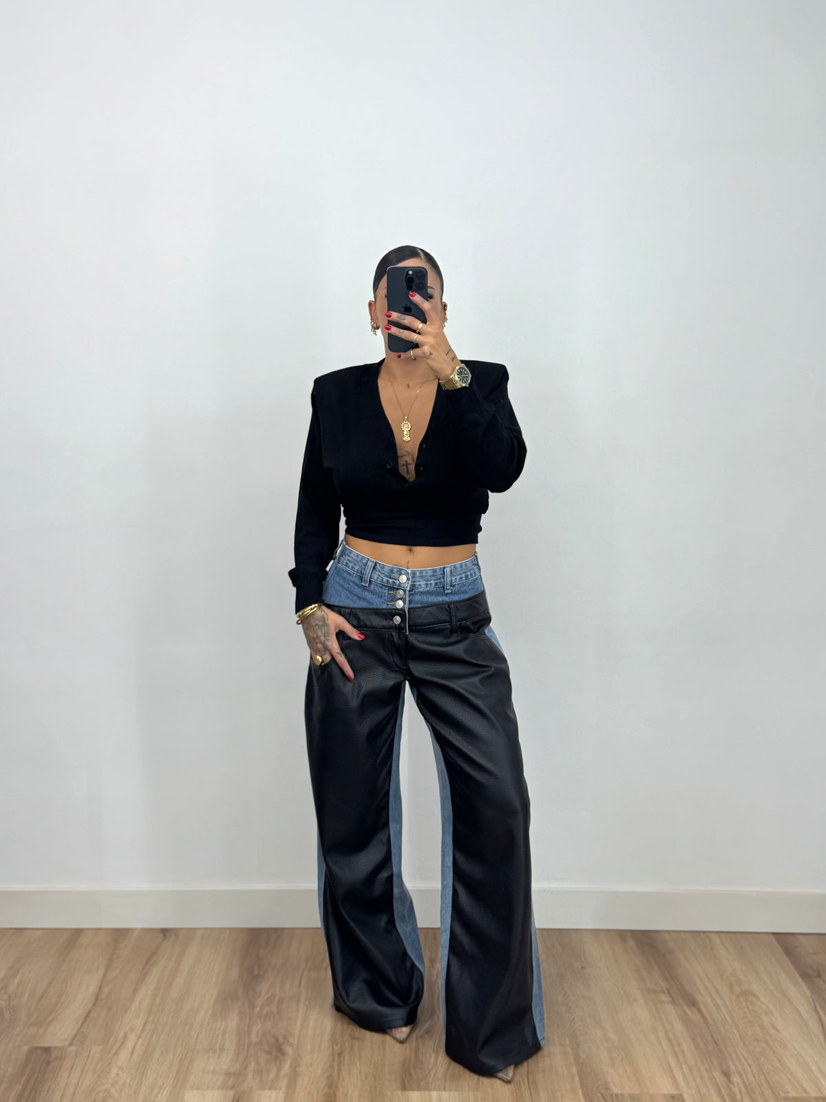 JEANS COMBI ECO PIEL