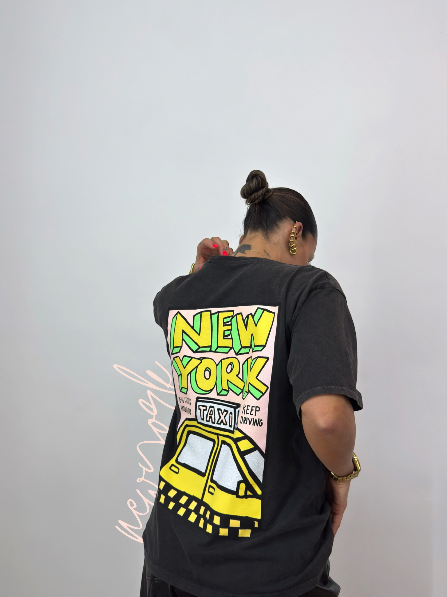 CAMISETA PREMIUM EFECTO LAVADO NEW YORK