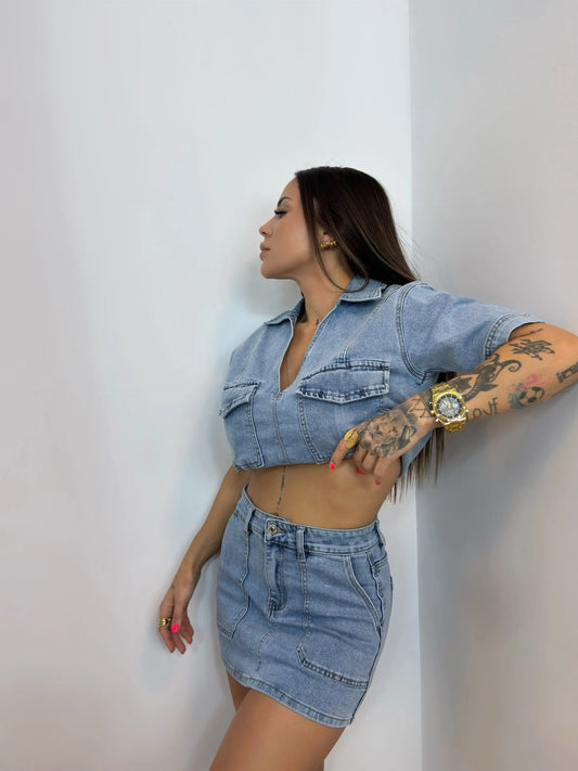 FALDA MINI DENIM
