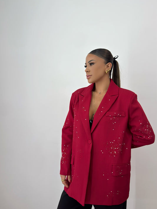 BLAZER OVER PREMIUM RED SHINNY
