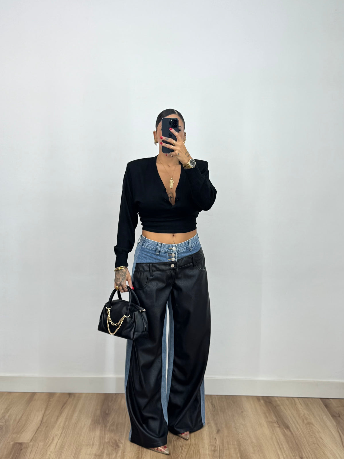 JEANS COMBI ECO PIEL